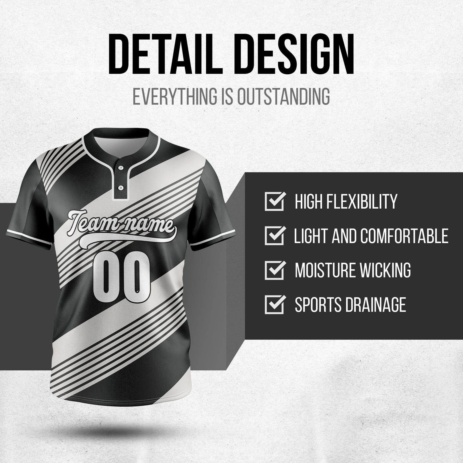 Custom Crossfire Dark Grey Baseball Sports Jersey Personalized Uniform with Name & Number