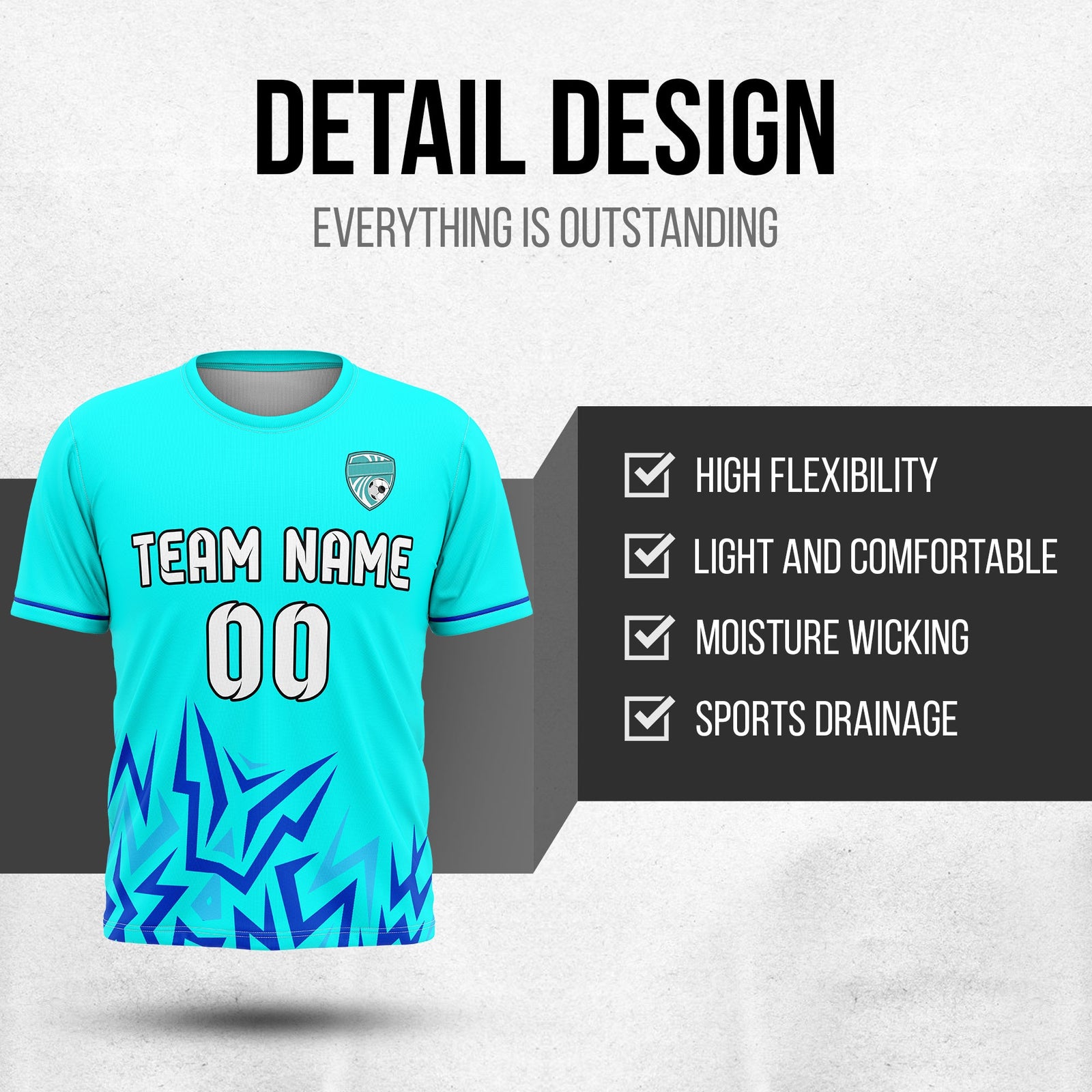 Custom Spark Strike R-Side Pattern D1 Sport Tops Jersey