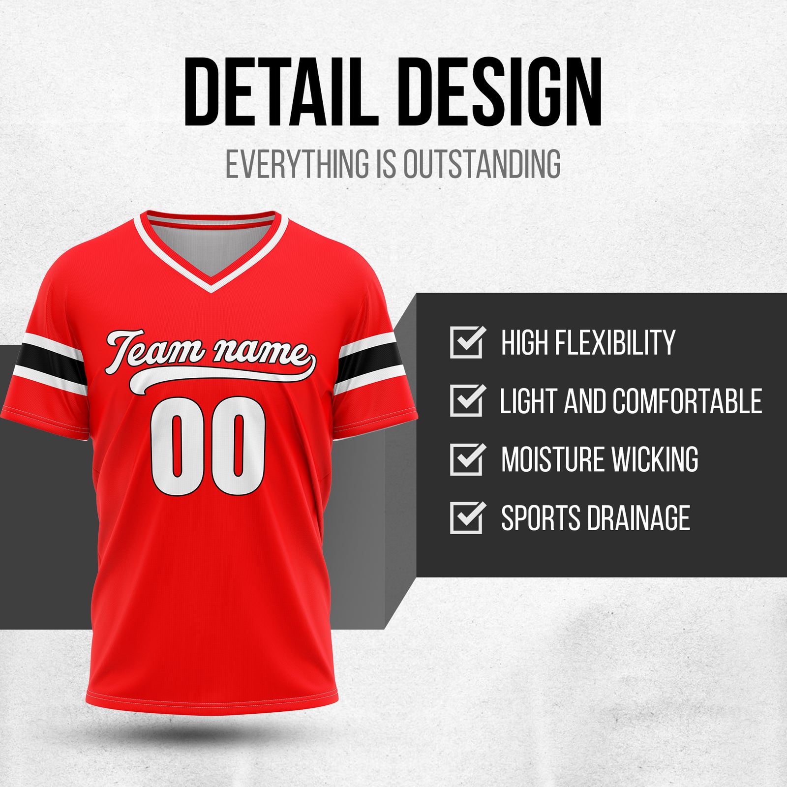 Custom StormLine Red Pullover Baseball Sports Jersey Personalized Uniform with Name & Number