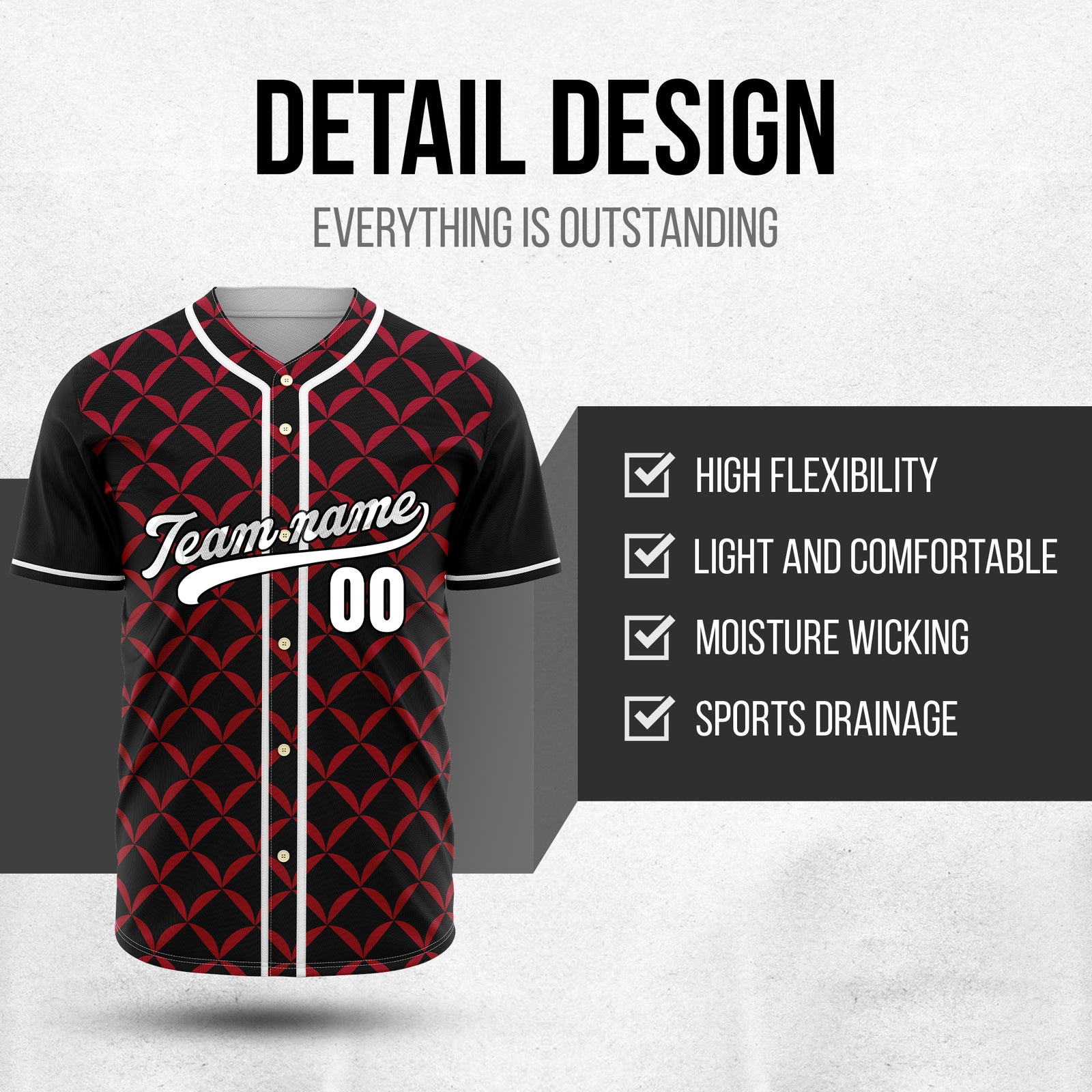 Custom Vertex Vibe Black Baseball Sports Jersey Personalized Uniform with Name & Number