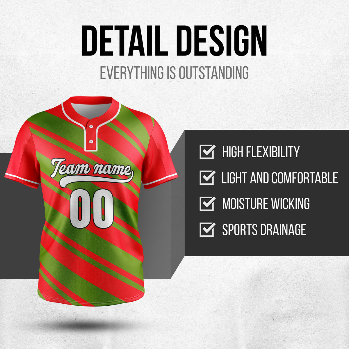 Custom Bold Flow Red Baseball Sports Jersey Personalized Uniform with Name & Number