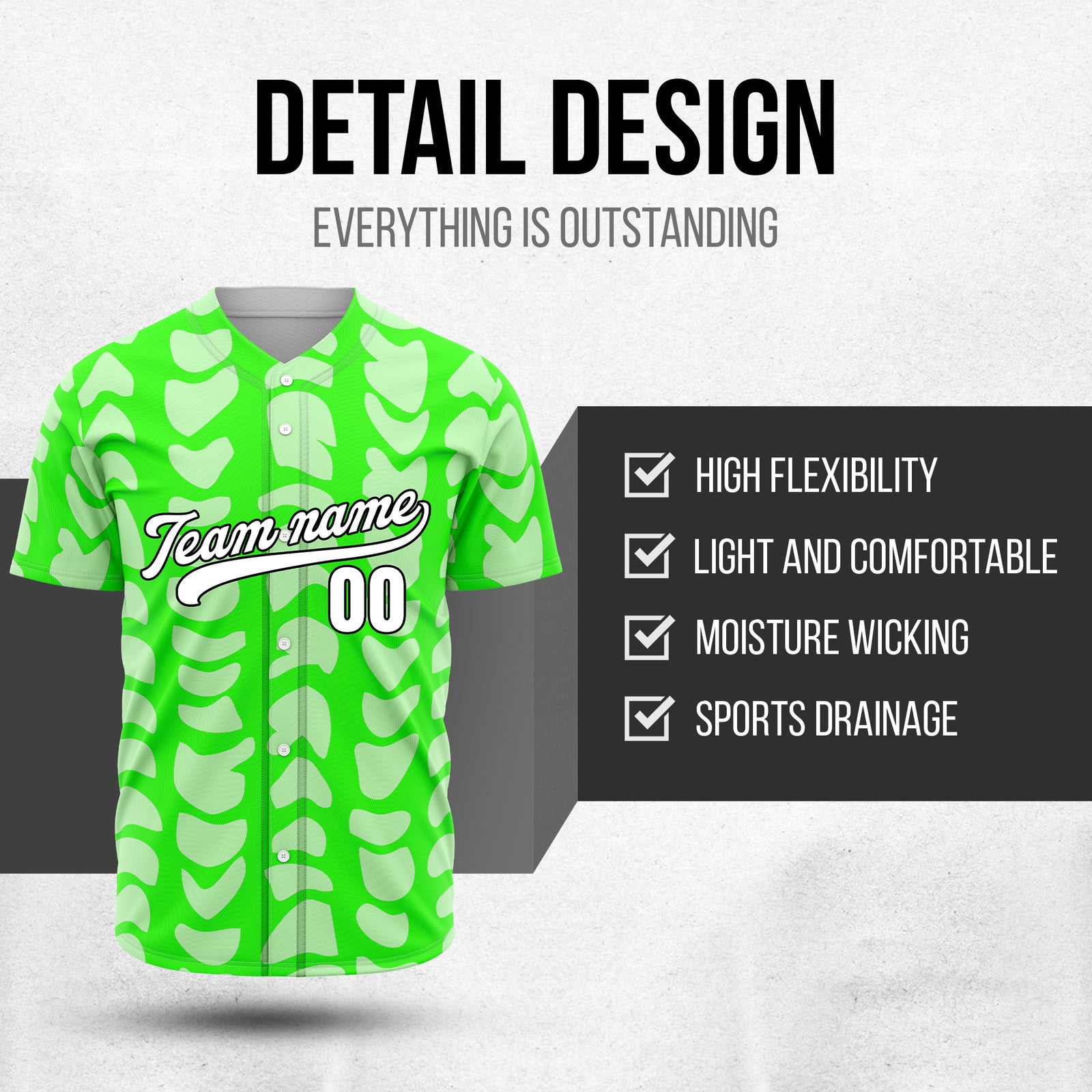 Custom Hawaii Waves Neon Green Baseball Sports Jersey Personalized Uniform with Name & Number