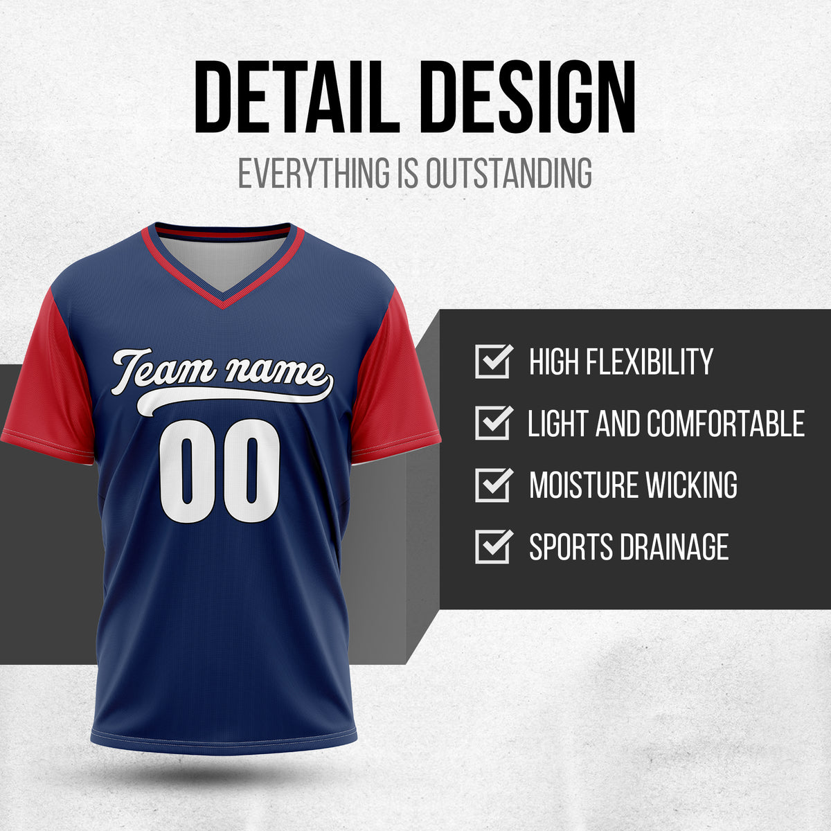 Custom Victory Line Navy Pullover Baseball Sports Jersey Personalized Uniform with Name & Number