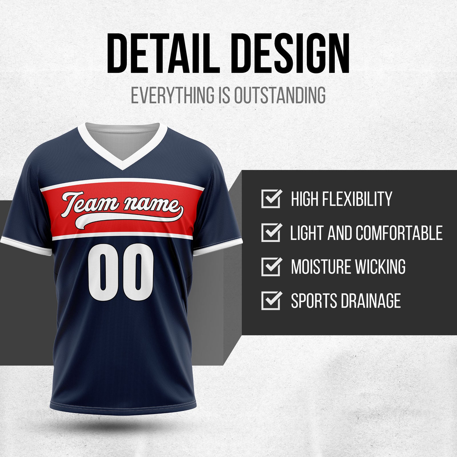Custom ProEdge Navy Baseball Sports Jersey Personalized Uniform with Name & Number