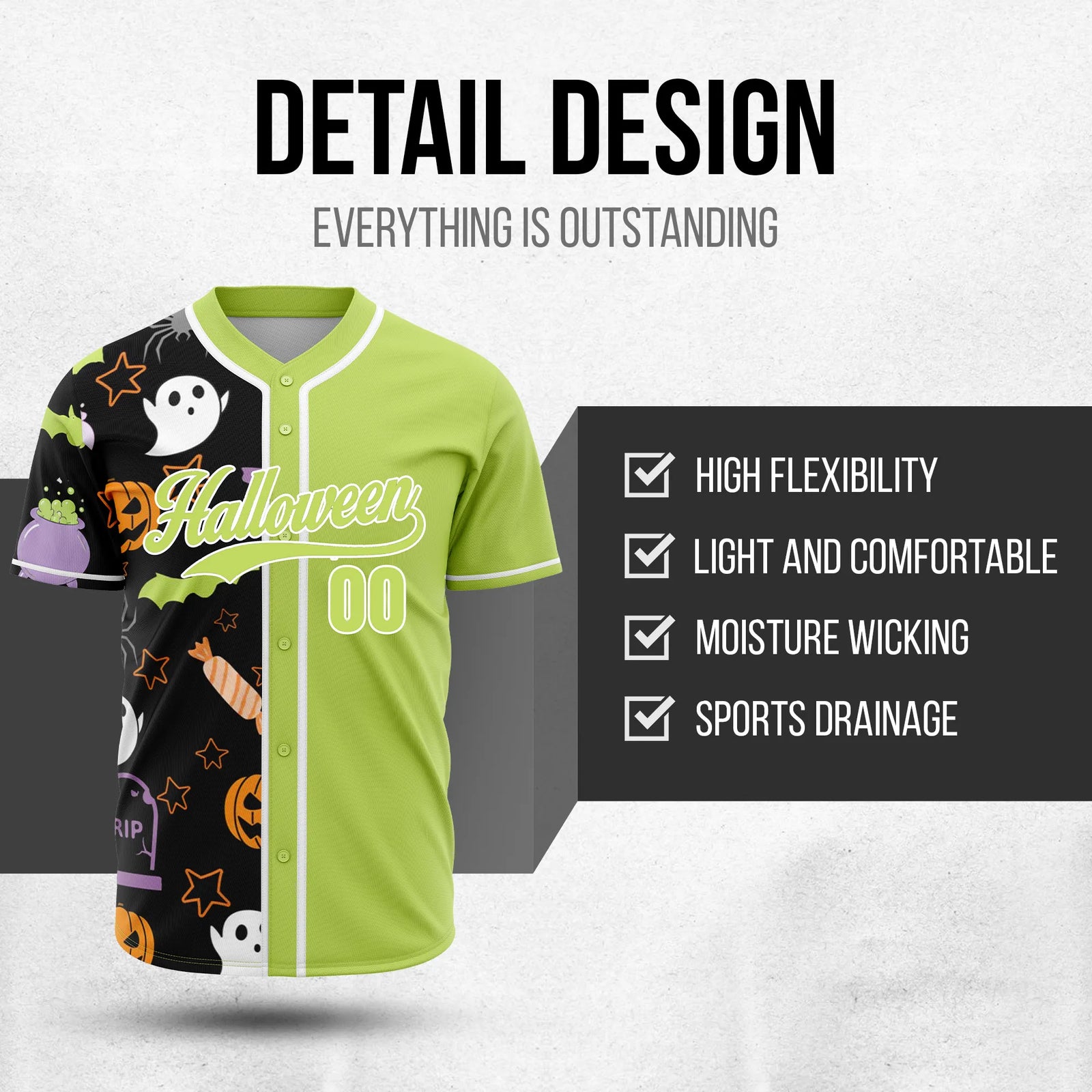 Custom Hauntlime Baseball Sports Jersey Personalized Uniform with Name & Number