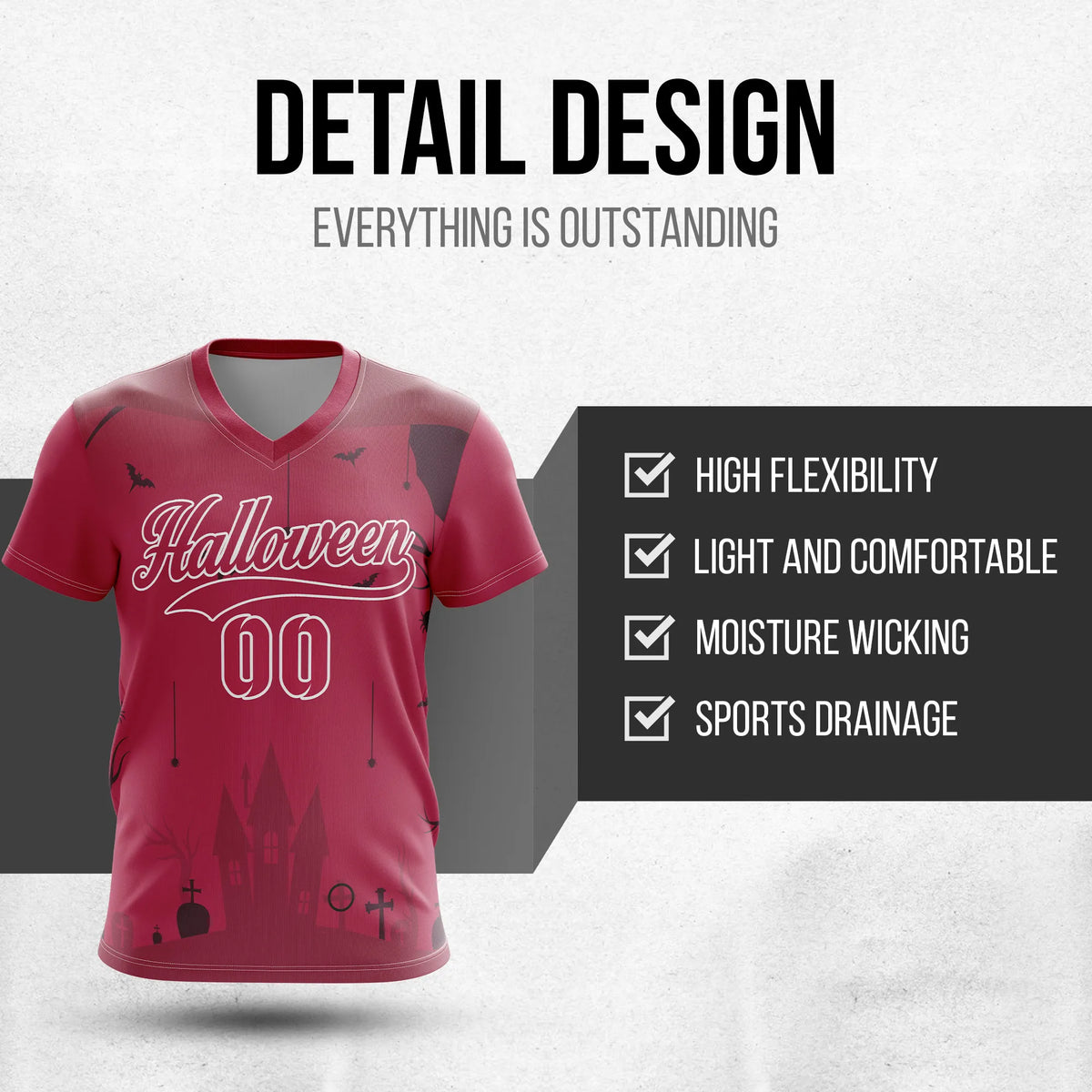 Custom Halloween Soccer Jersey D8 Personalized Uniform with Name & Number