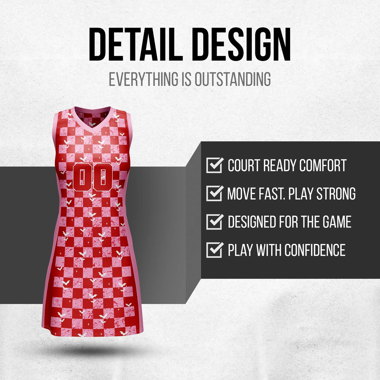 Custom Halloween Netball Jersey D3 Personalized Uniform with Name & Number