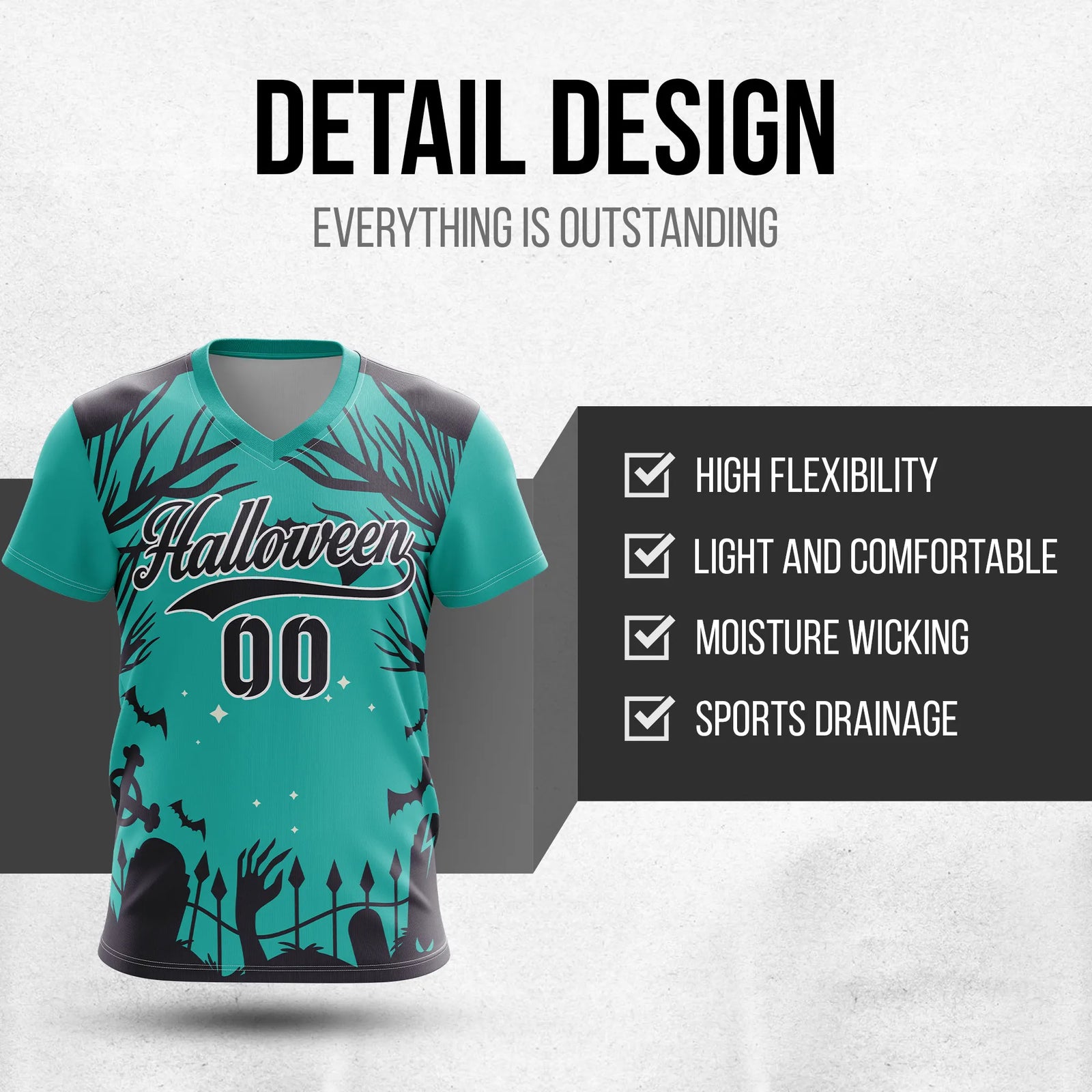 Custom Halloween Soccer Jersey D7 Personalized Uniform with Name & Number