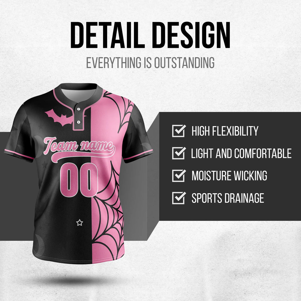 Custom Web Warrior Baseball Sports Jersey Personalized Uniform with Name & Number