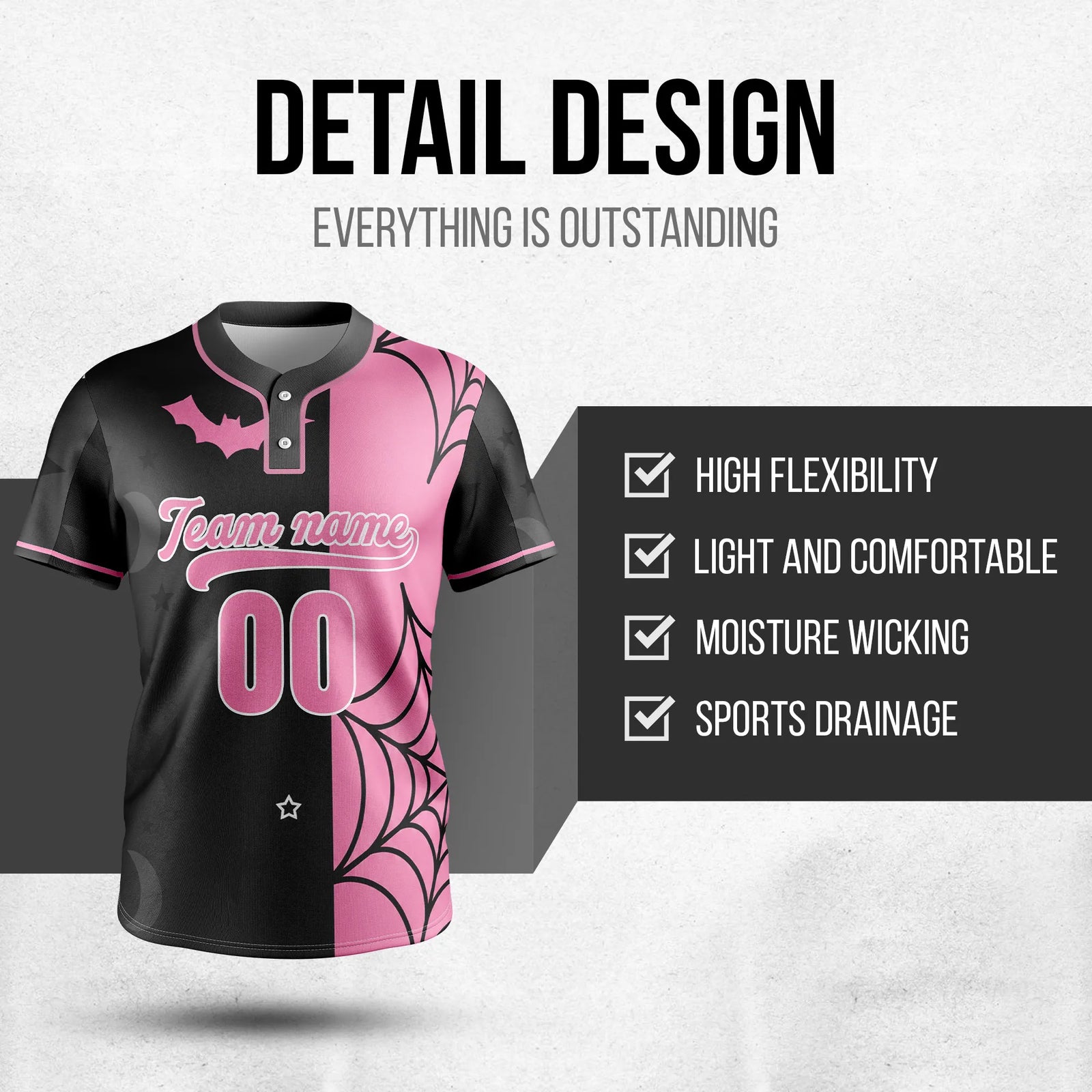 Custom Web Warrior Baseball Sports Jersey Personalized Uniform with Name & Number