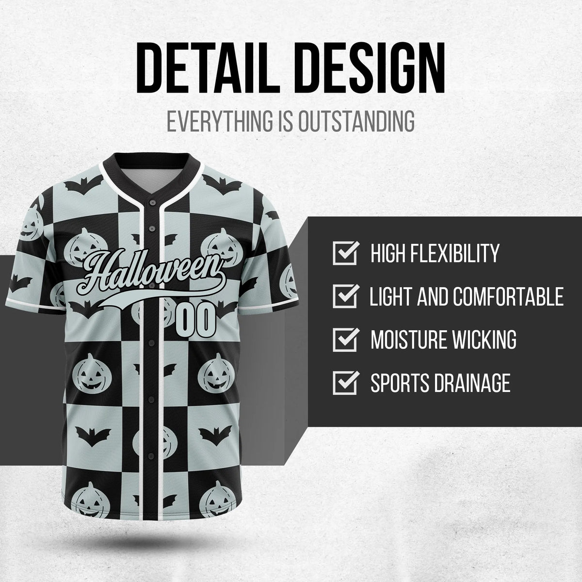 Custom Pumpkincheck Baseball Sports Jersey Personalized Uniform with Name & Number
