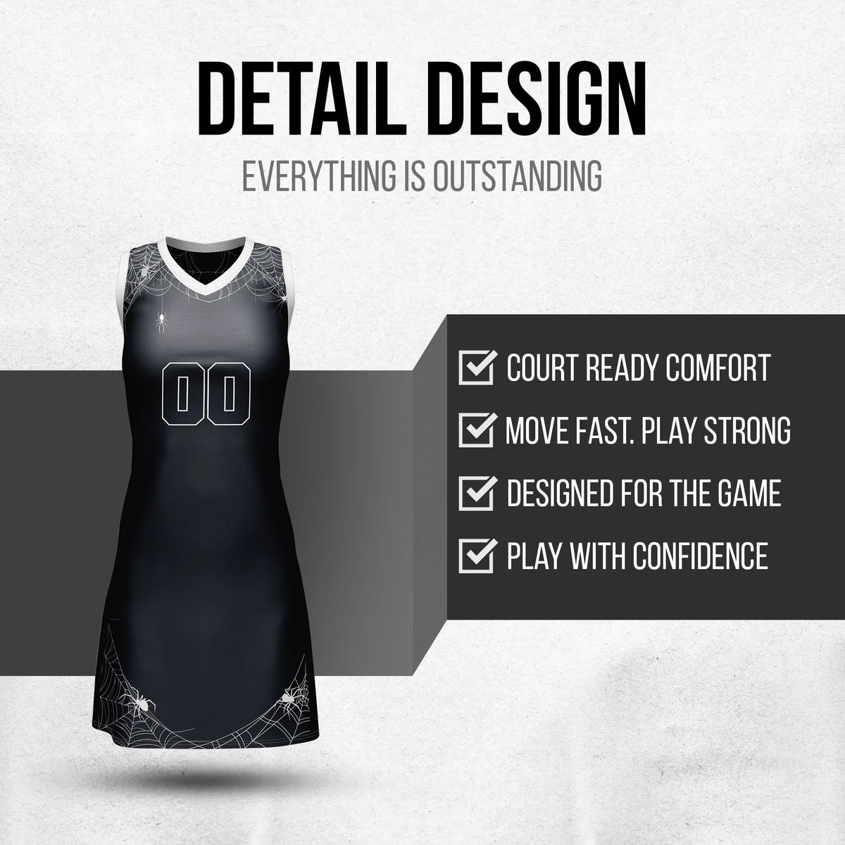 Custom Halloween Netball Jersey D6 Personalized Uniform with Name & Number