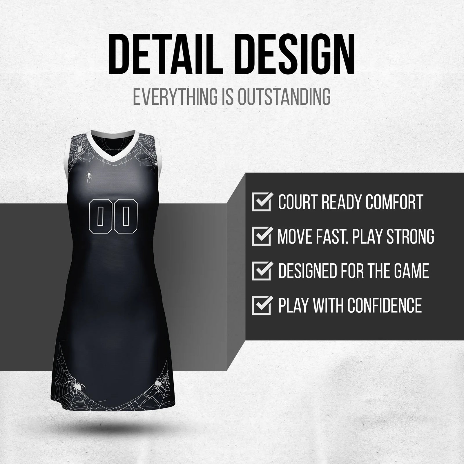 Custom Halloween Netball Jersey D6 Personalized Uniform with Name & Number