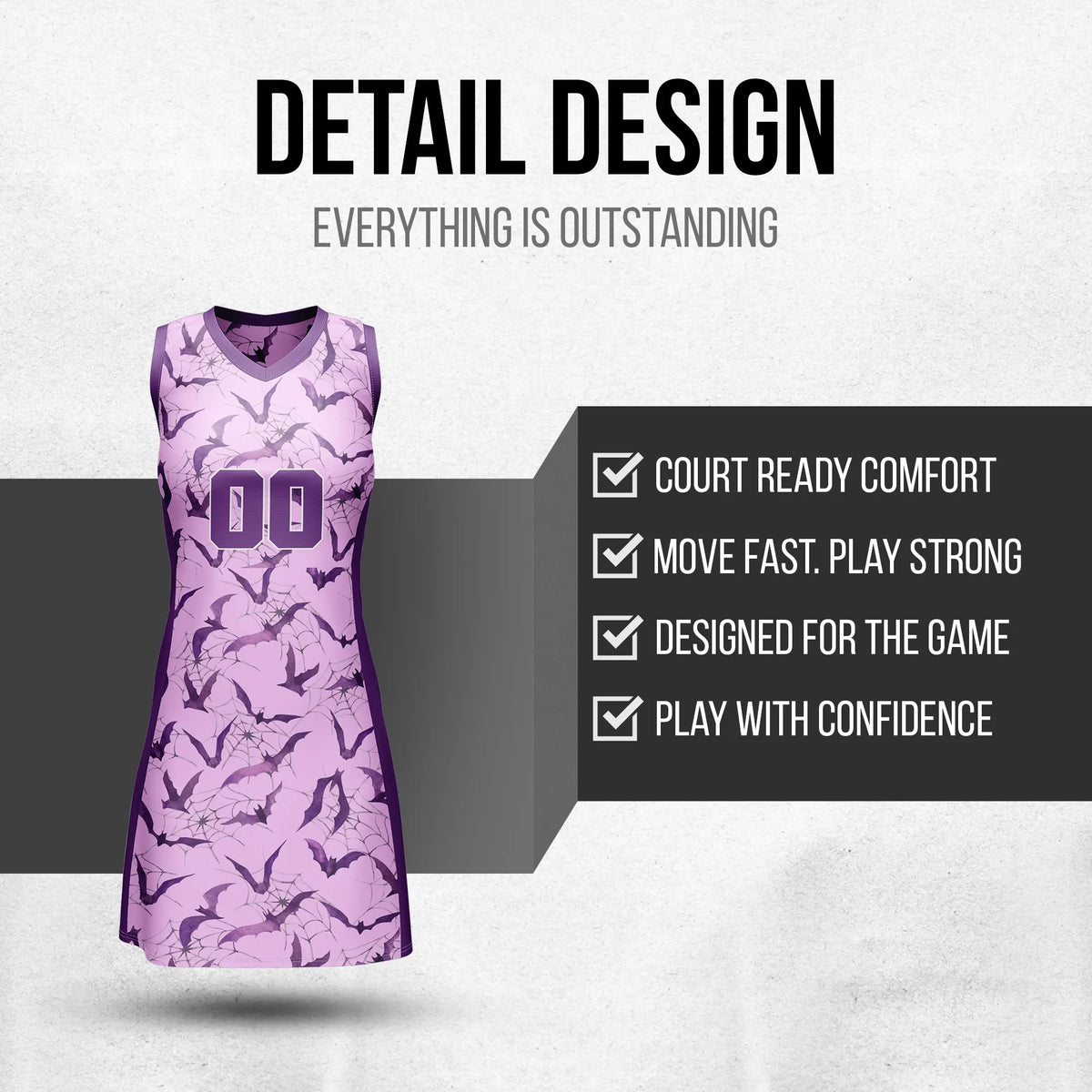 Custom Halloween Netball Jersey D4 Personalized Uniform with Name & Number