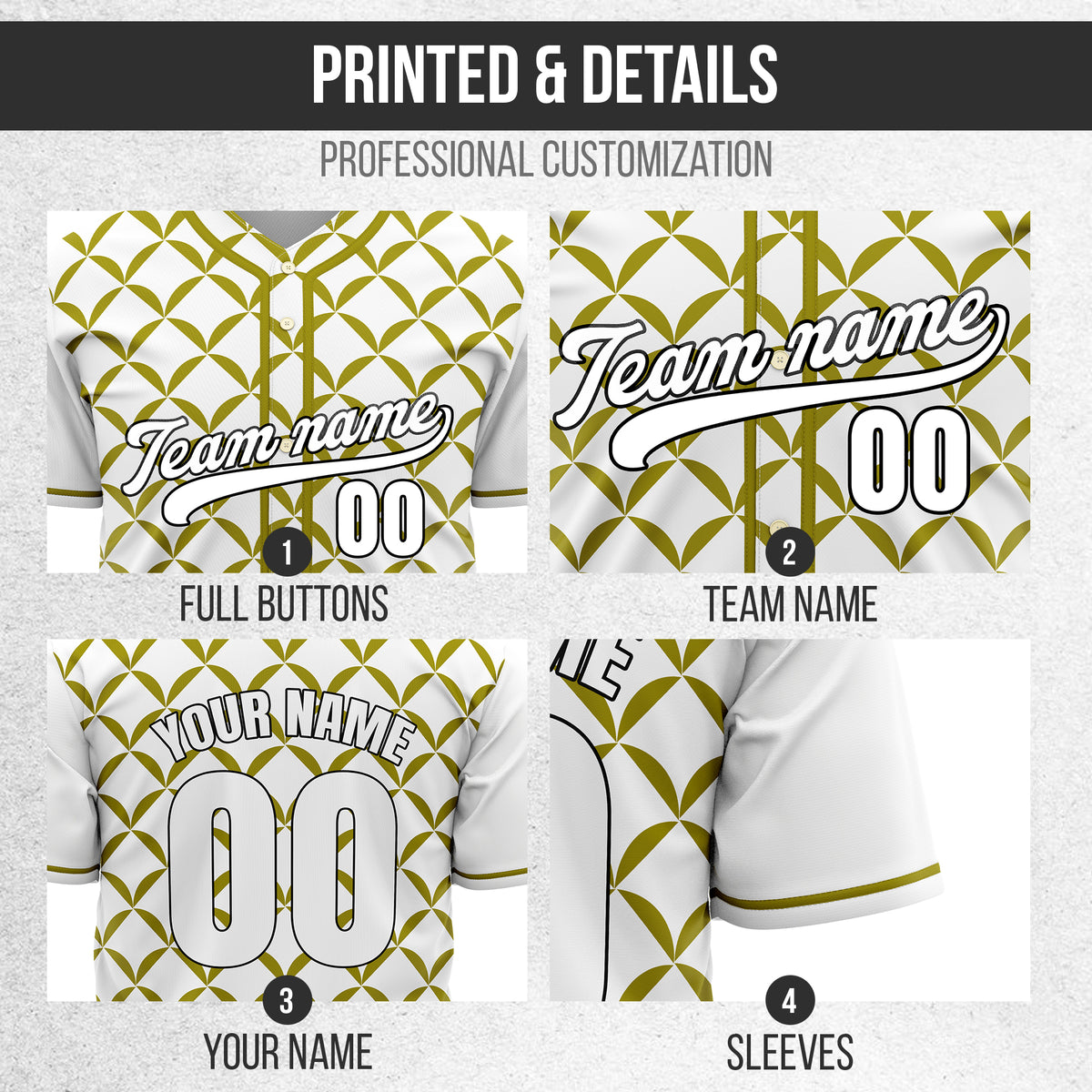 Custom Vertex Vibe White Baseball Sports Jersey Personalized Uniform with Name & Number
