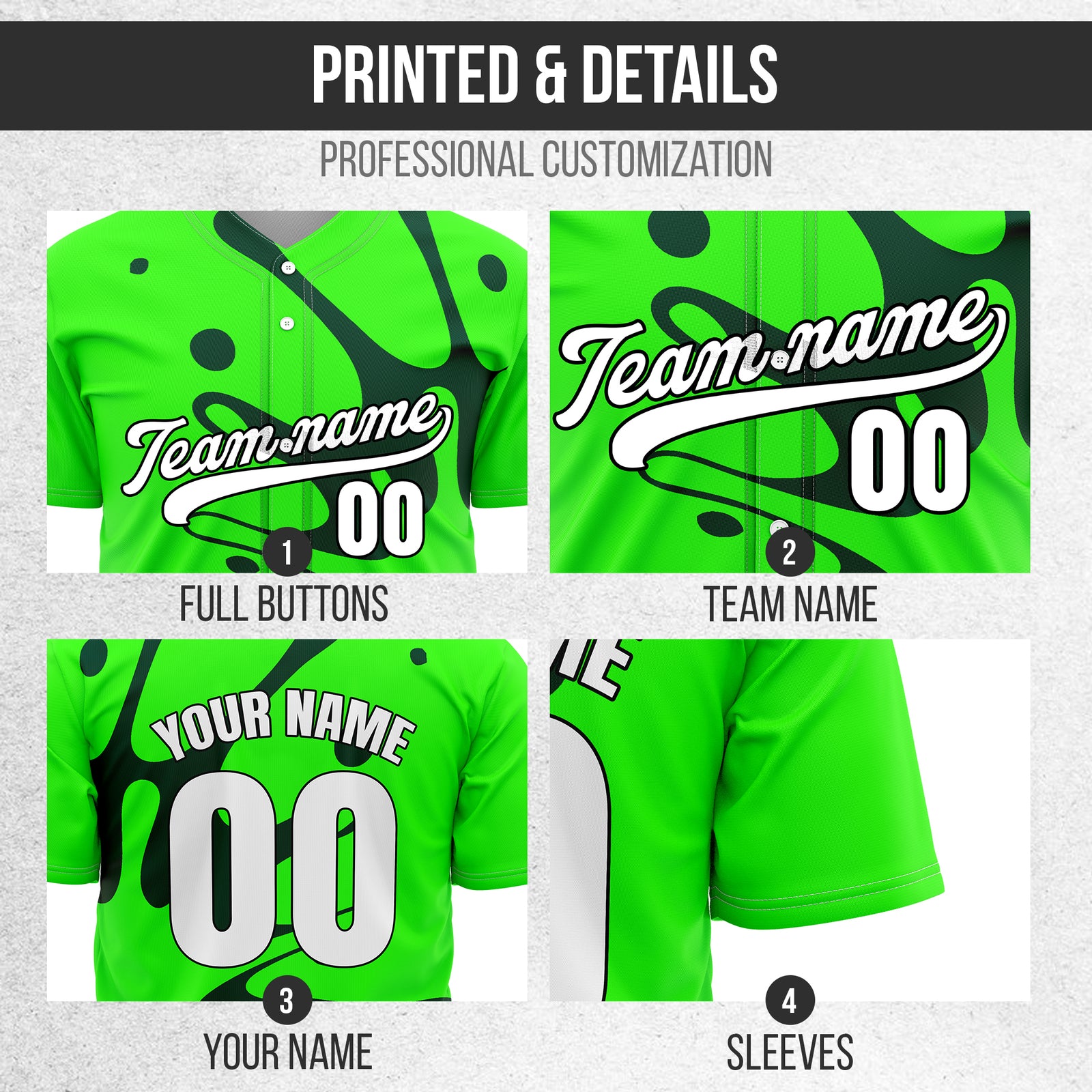 Custom Ink Surge Neon Green Sports Jersey Personalized Uniform with Name & Number