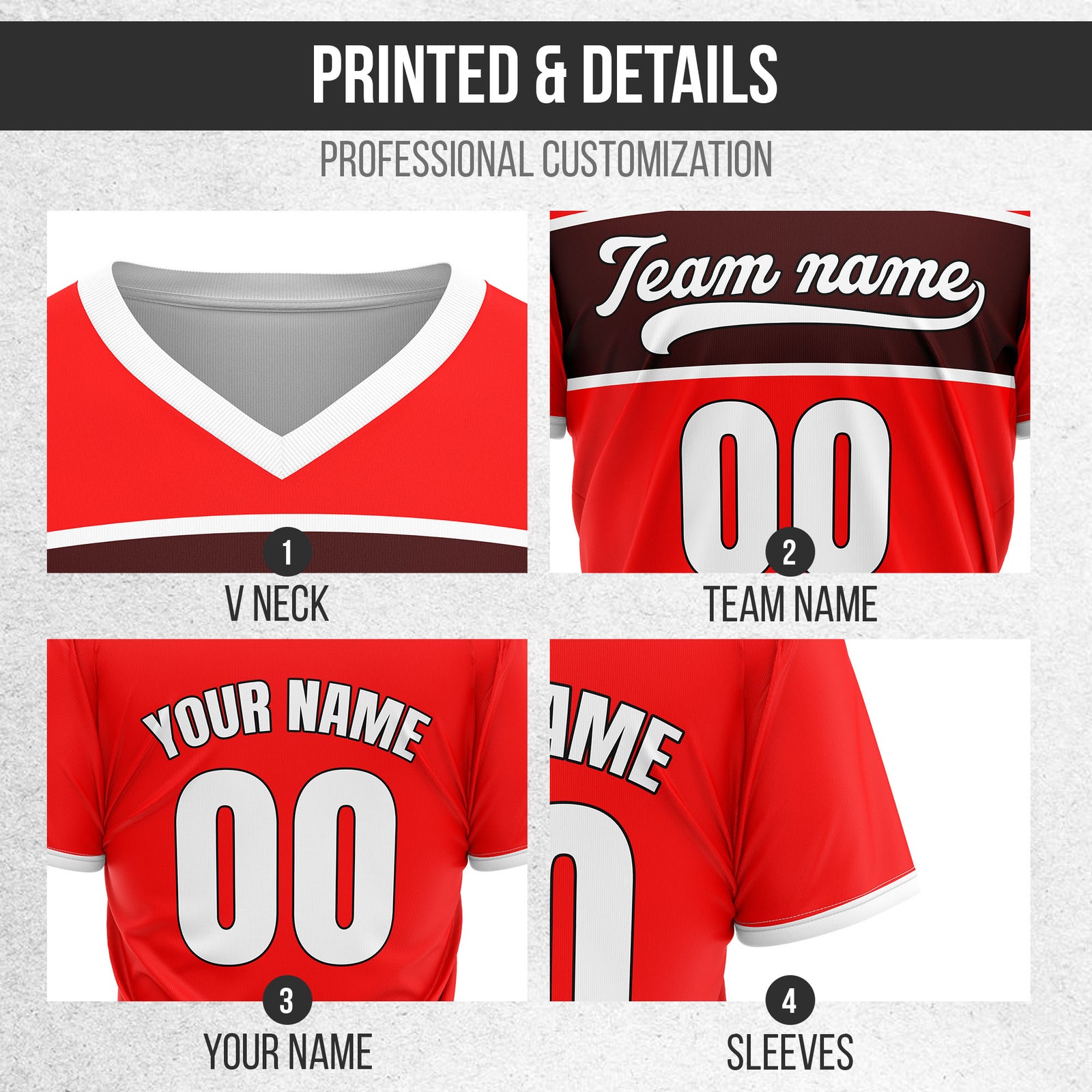 Custom ProEdge Red Baseball Sports Jersey Personalized Uniform with Name & Number