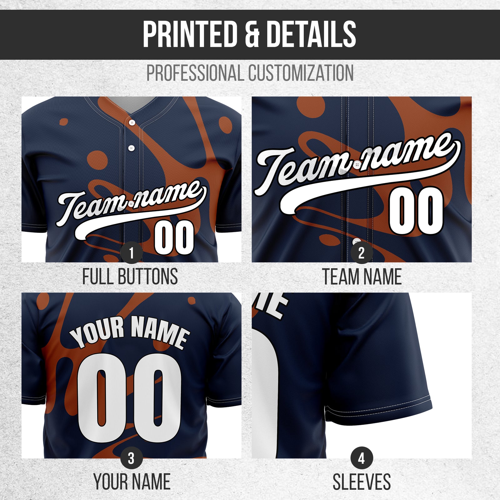 Custom Ink Surge Navy Sports Jersey Personalized Uniform with Name & Number
