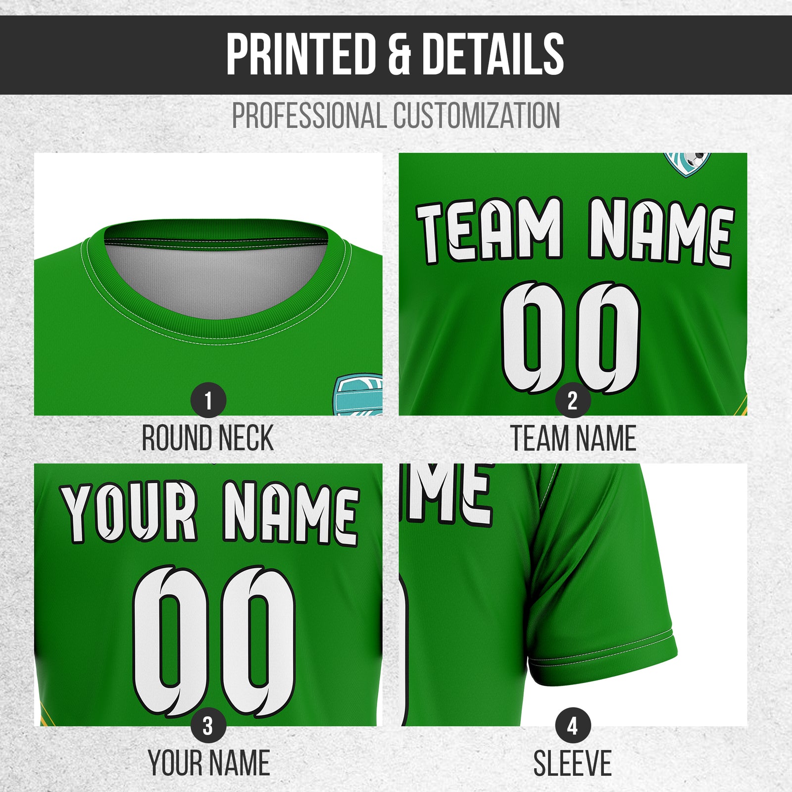 Custom WaveLine Stripe Green Soccer sport Tops Jersey