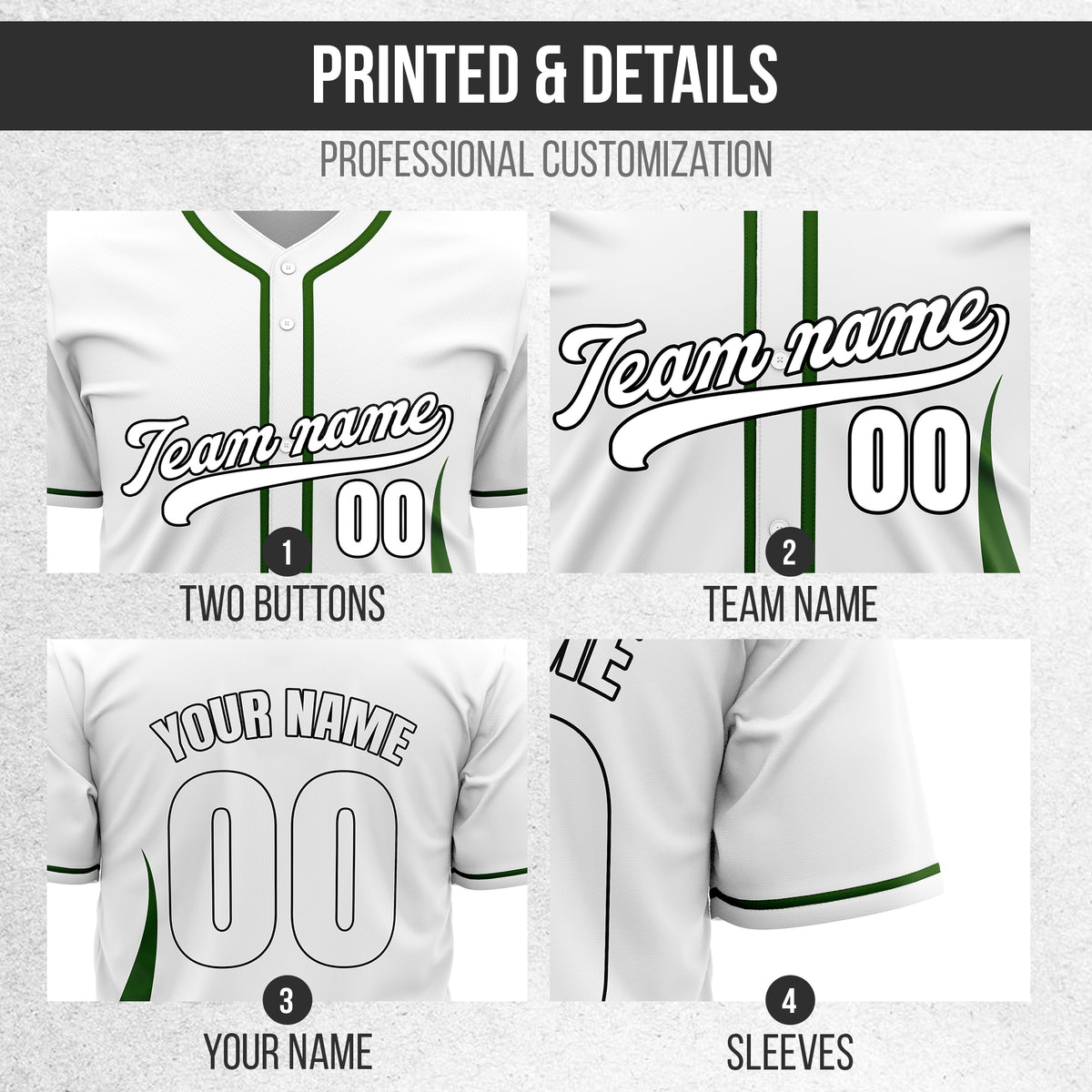 Custom Fire Pulse White Baseball Sports Jersey Personalized Uniform with Name & Number