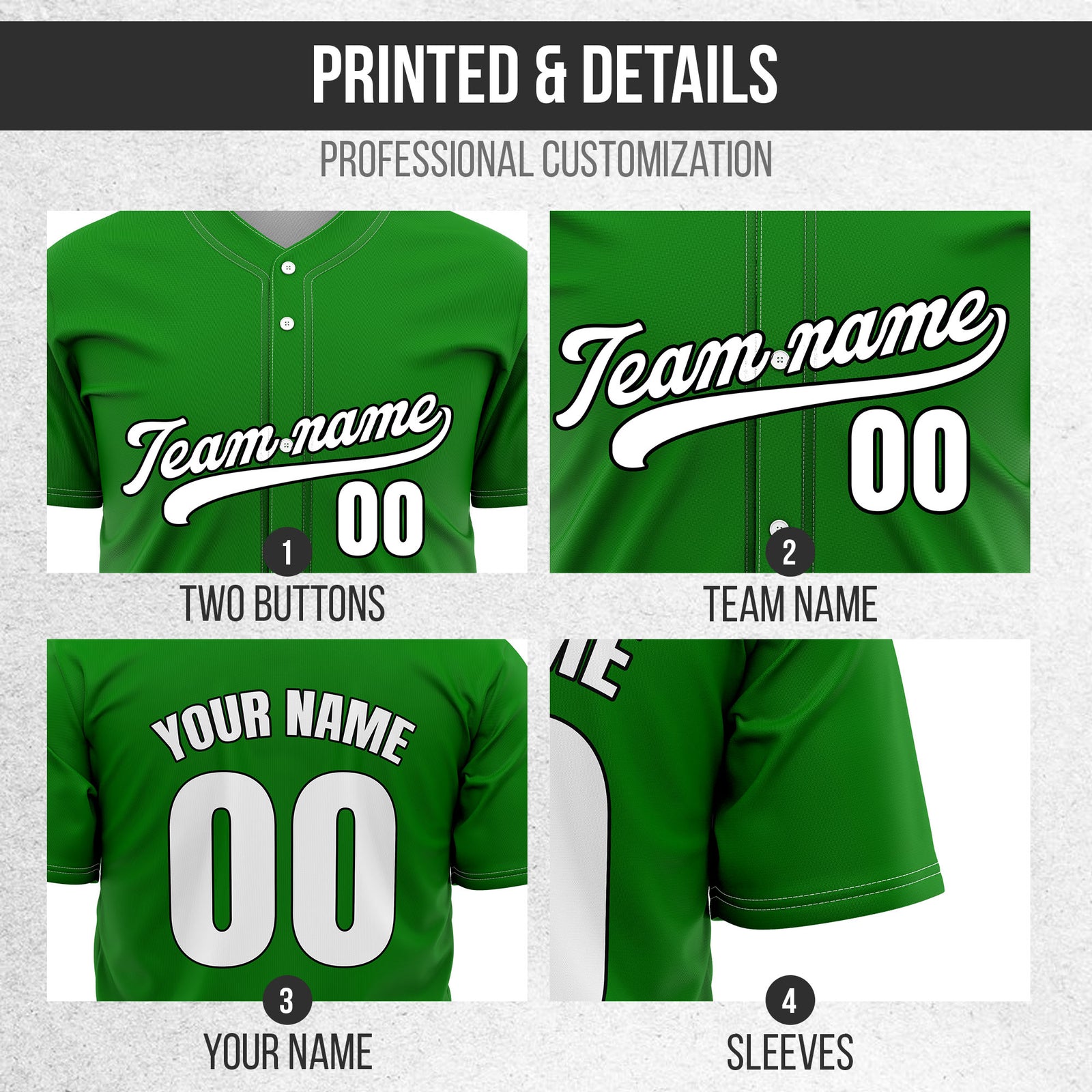 Custom Wave Green Baseball Sports Jersey Personalized Uniform with Name & Number