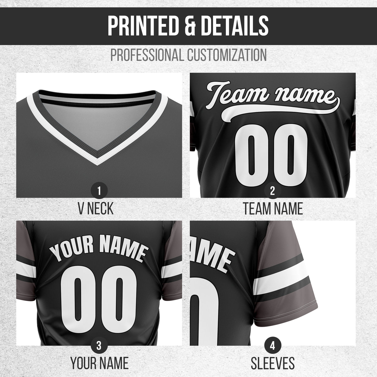Custom StormLine Dark Grey Pullover Baseball Sports Jersey Personalized Uniform with Name & Number