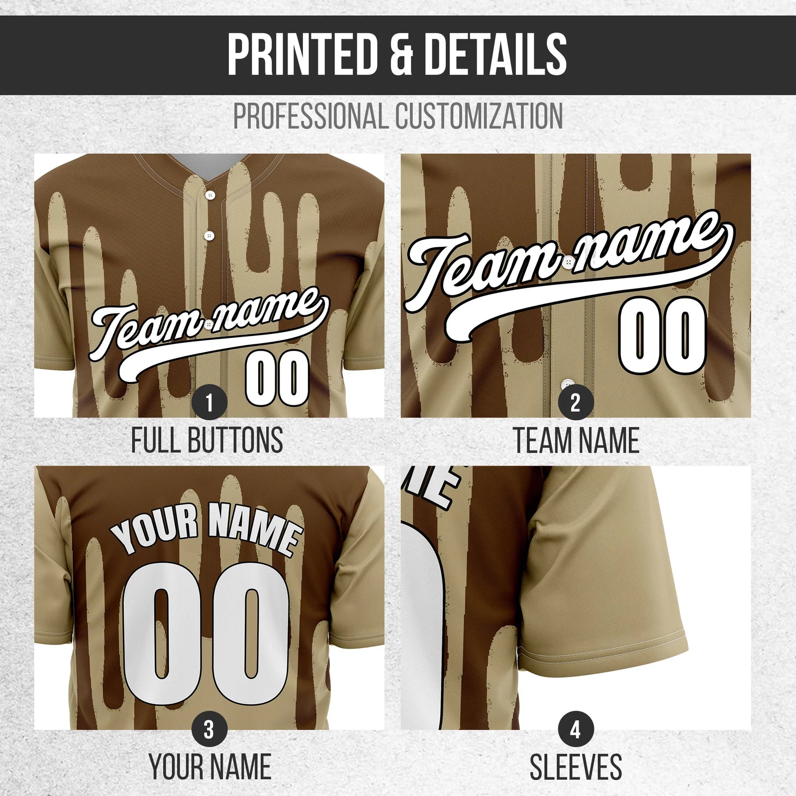 Custom Ink Drip Sports Jersey Personalized Uniform with Name & Number