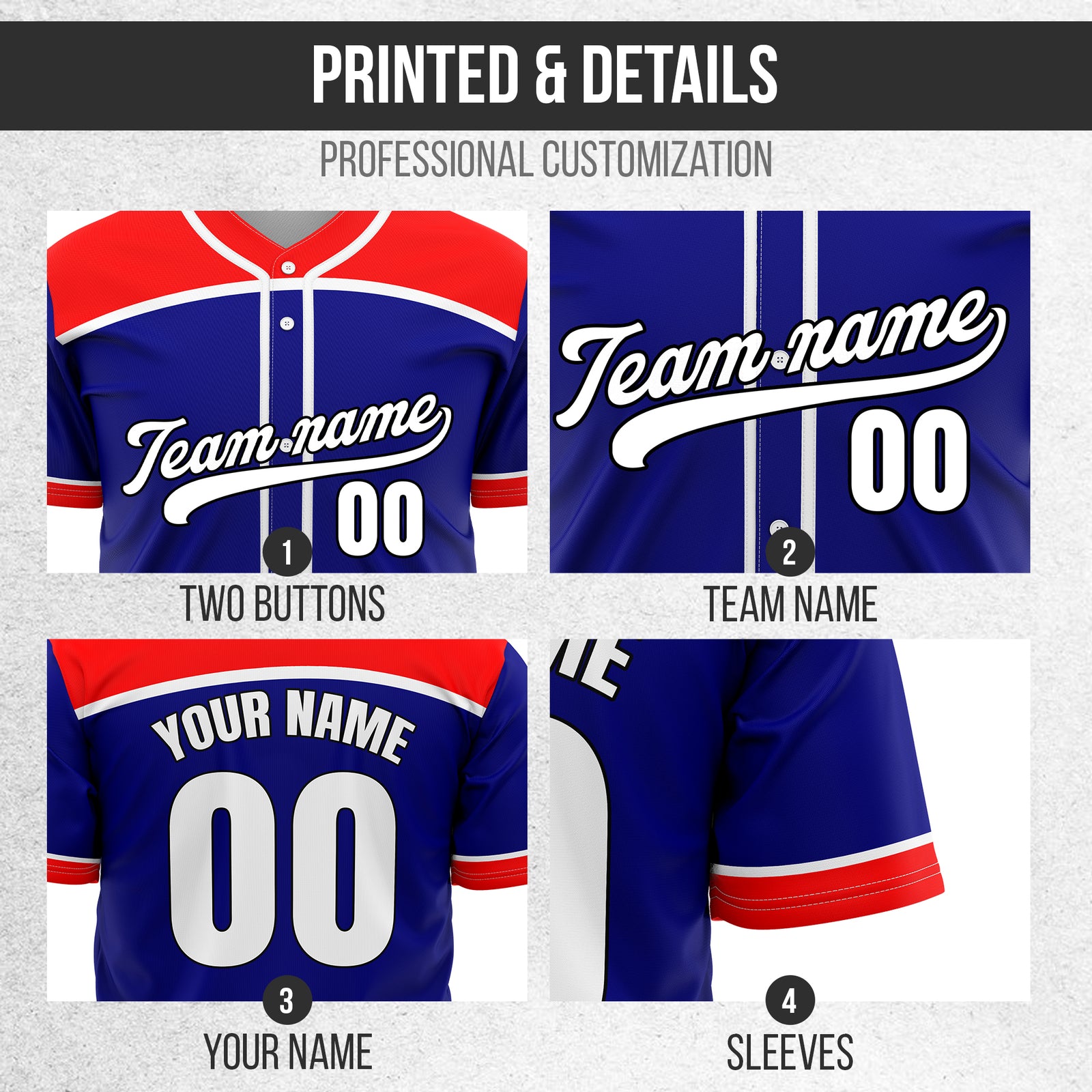 Custom Marquee Classic Baseball Navy Sports Jersey Personalized Uniform with Name & Number