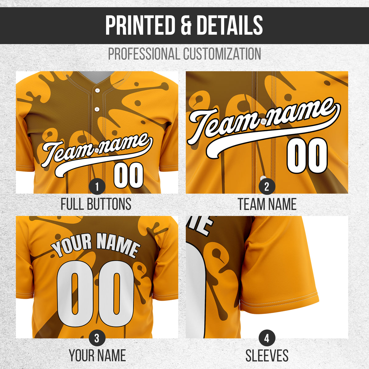 Custom Paint Burst Orange Sports Jersey Personalized Uniform with Name & Number