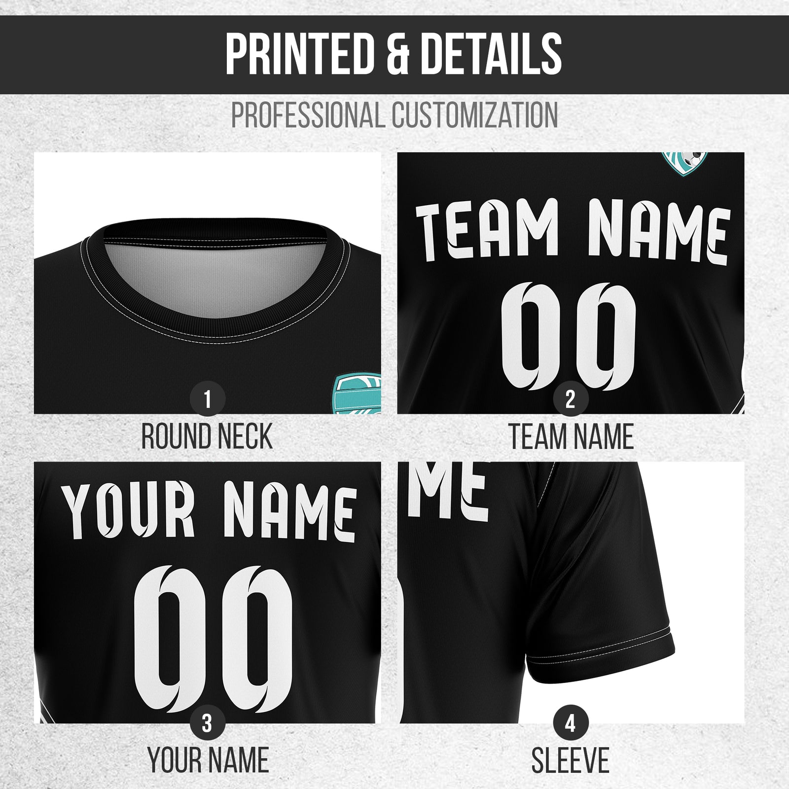 Custom WaveLine Stripe Black Soccer sport Tops Jersey