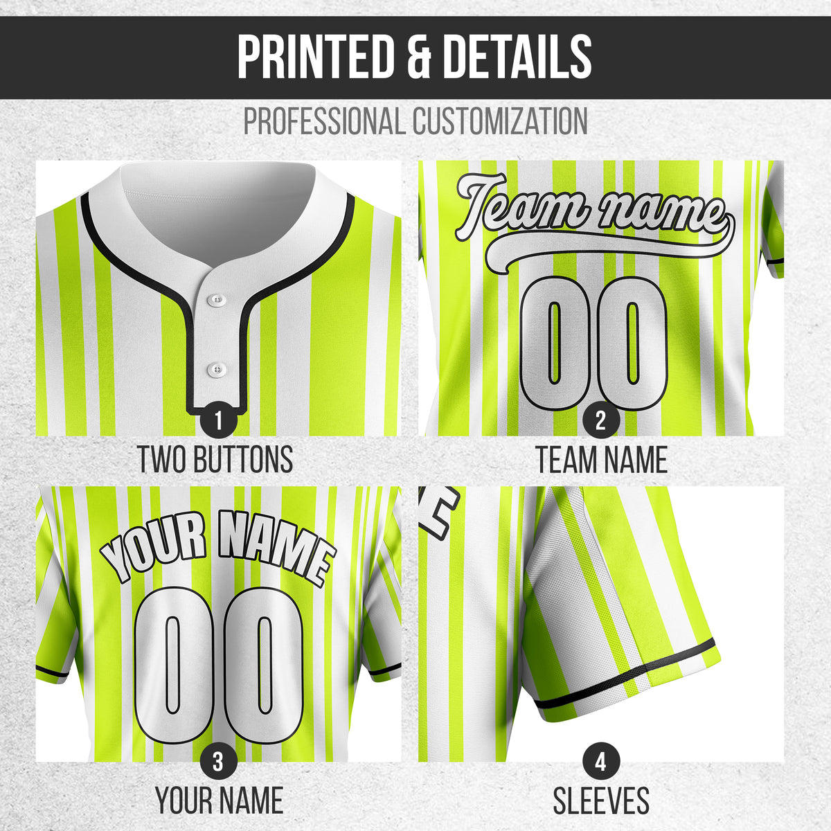 Custom Stripe Fusion White Baseball Sports Jersey Personalized Uniform with Name & Number