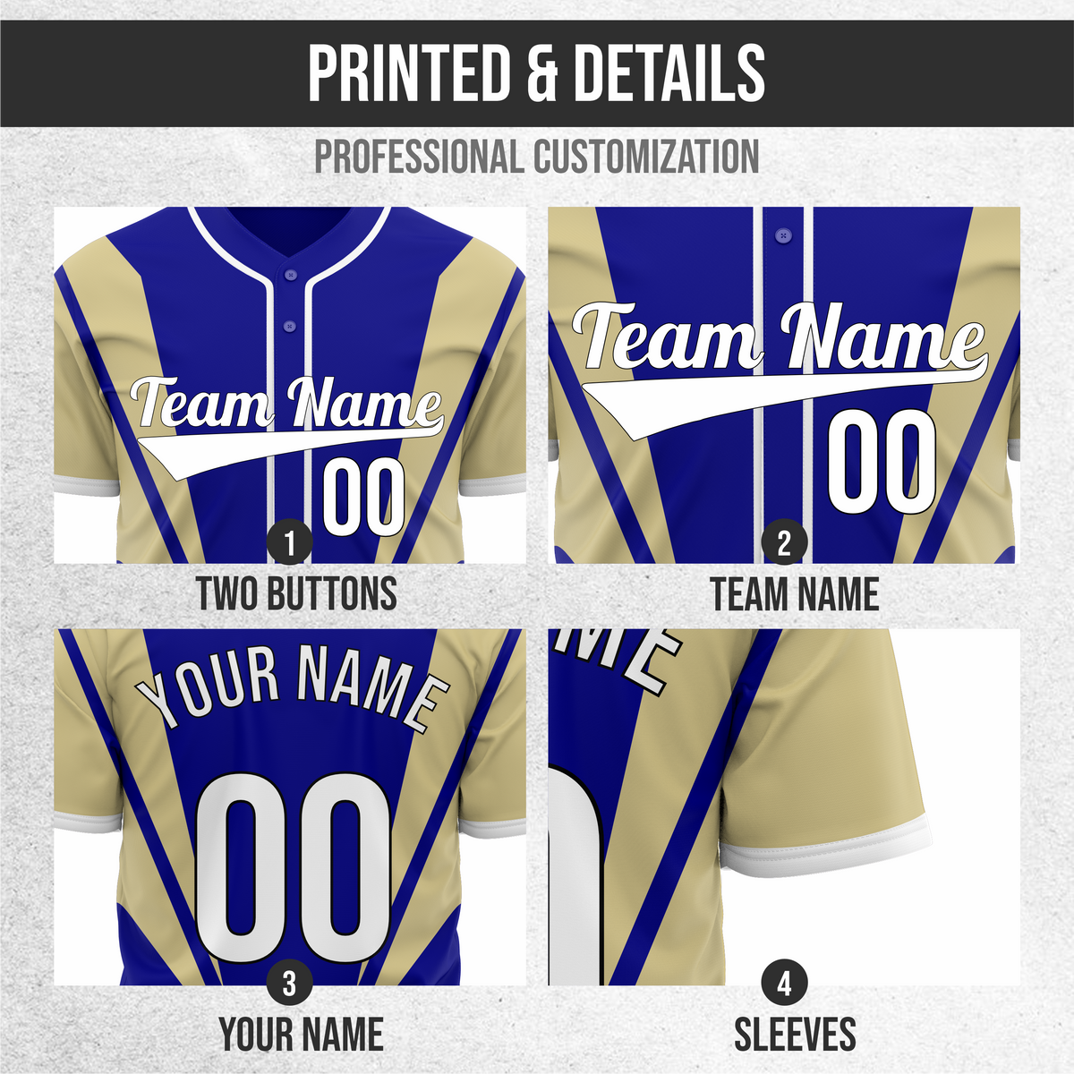 Custom Panel Flow Baseball Navy Sports Jersey Personalized Uniform with Name & Number