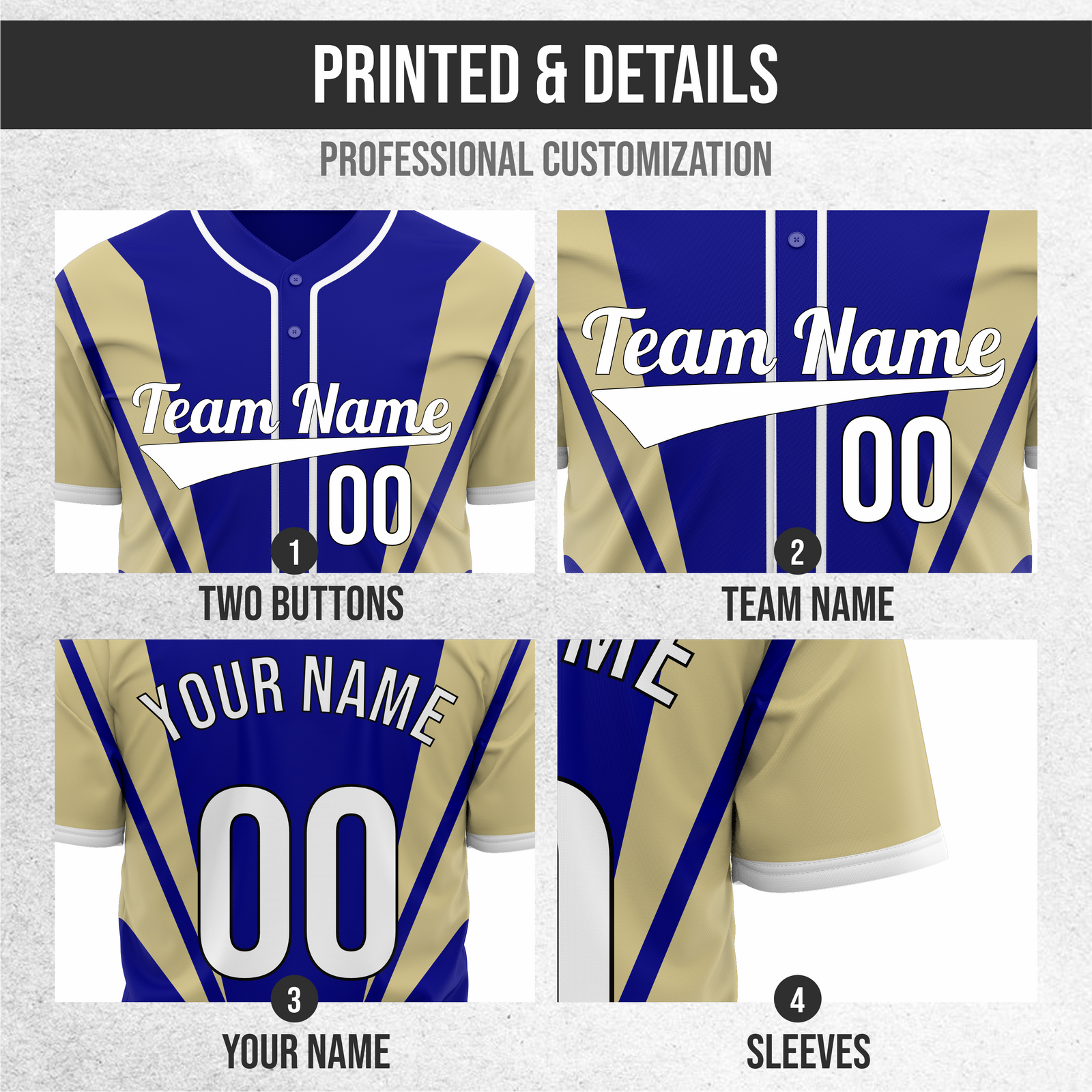Custom Panel Flow Baseball Navy Sports Jersey Personalized Uniform with Name & Number