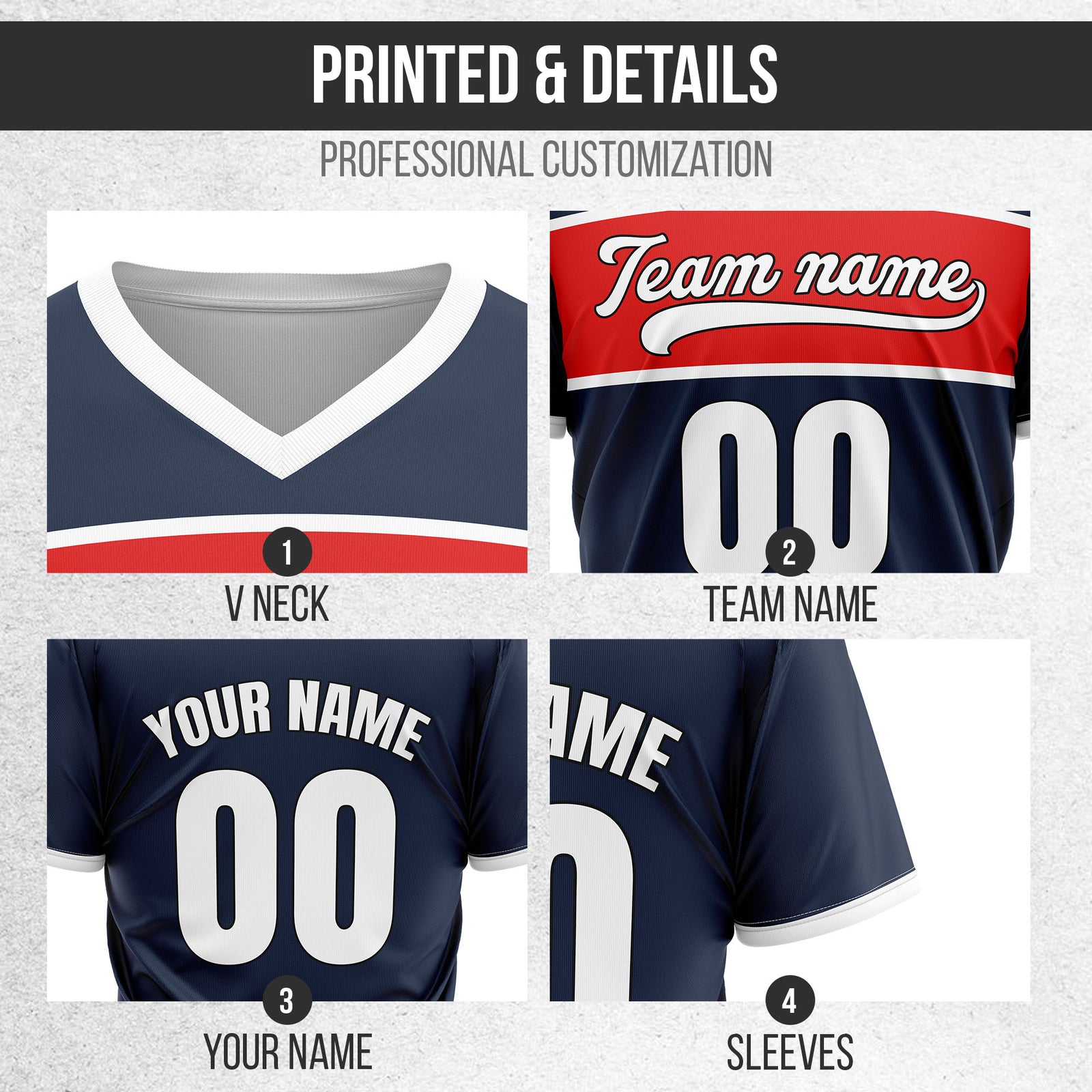 Custom ProEdge Navy Baseball Sports Jersey Personalized Uniform with Name & Number