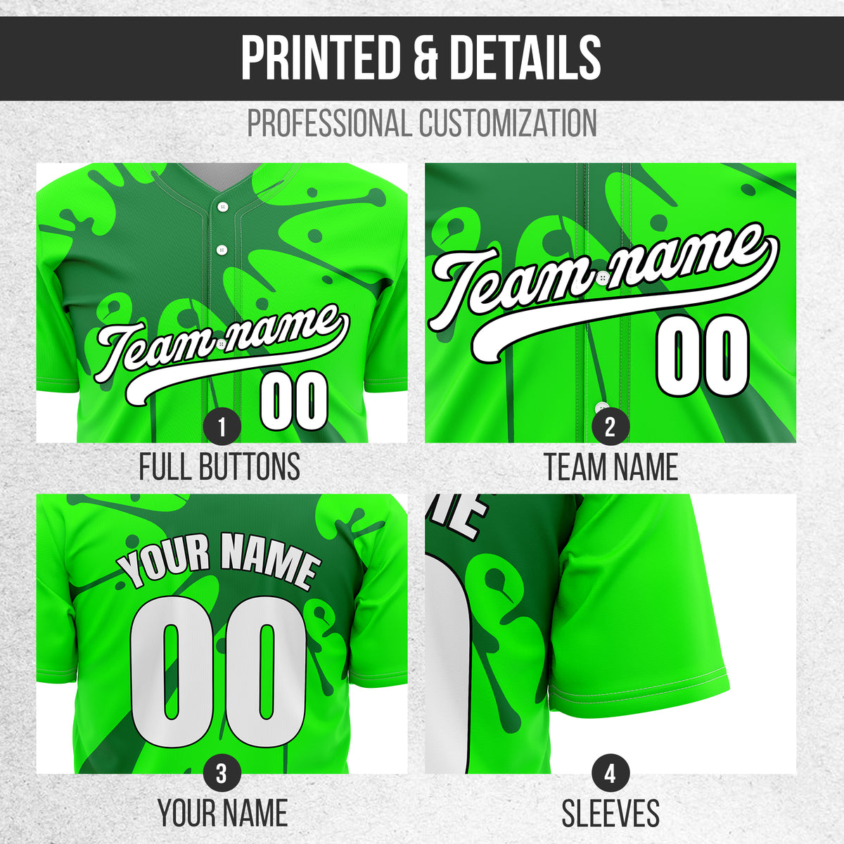 Custom Paint Burst Neon Green Sports Jersey Personalized Uniform with Name & Number