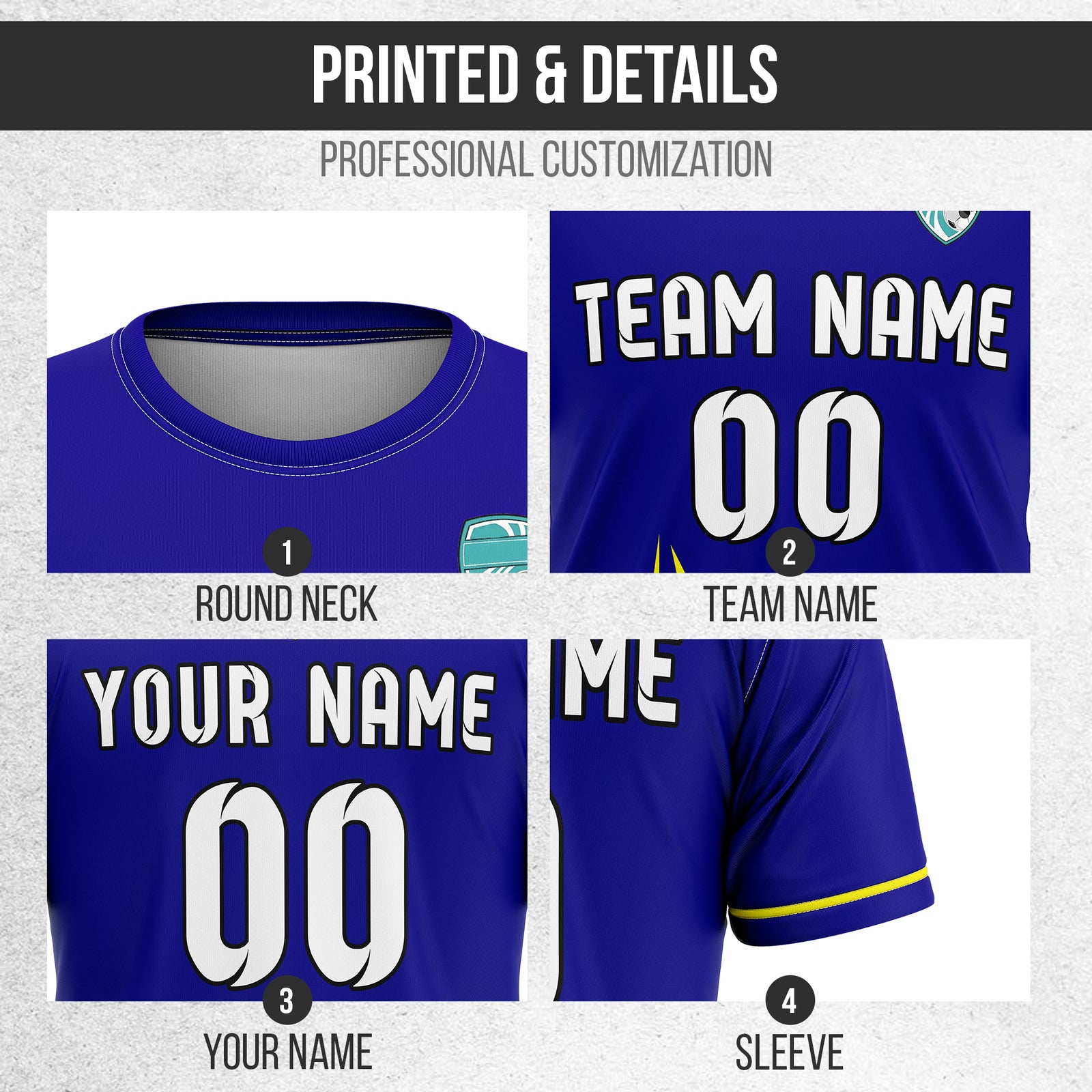 Custom Spark Strike R Side Pattern Soccer Navy Sport Tops Jersey