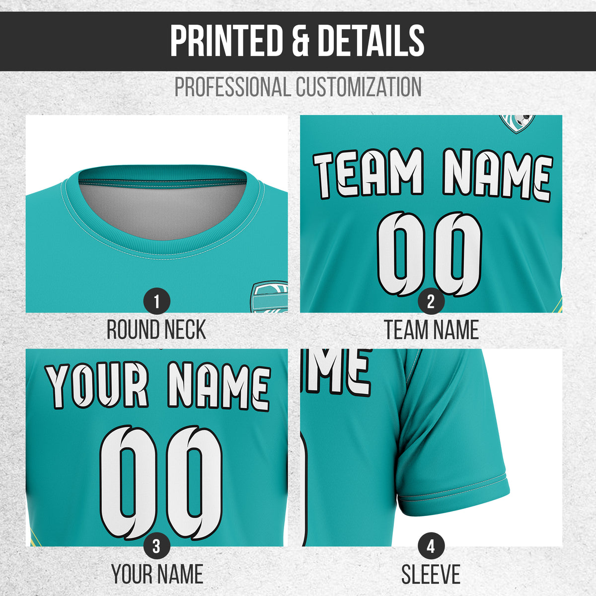 Custom WaveLine Stripe Teal Soccer sport Tops Jersey