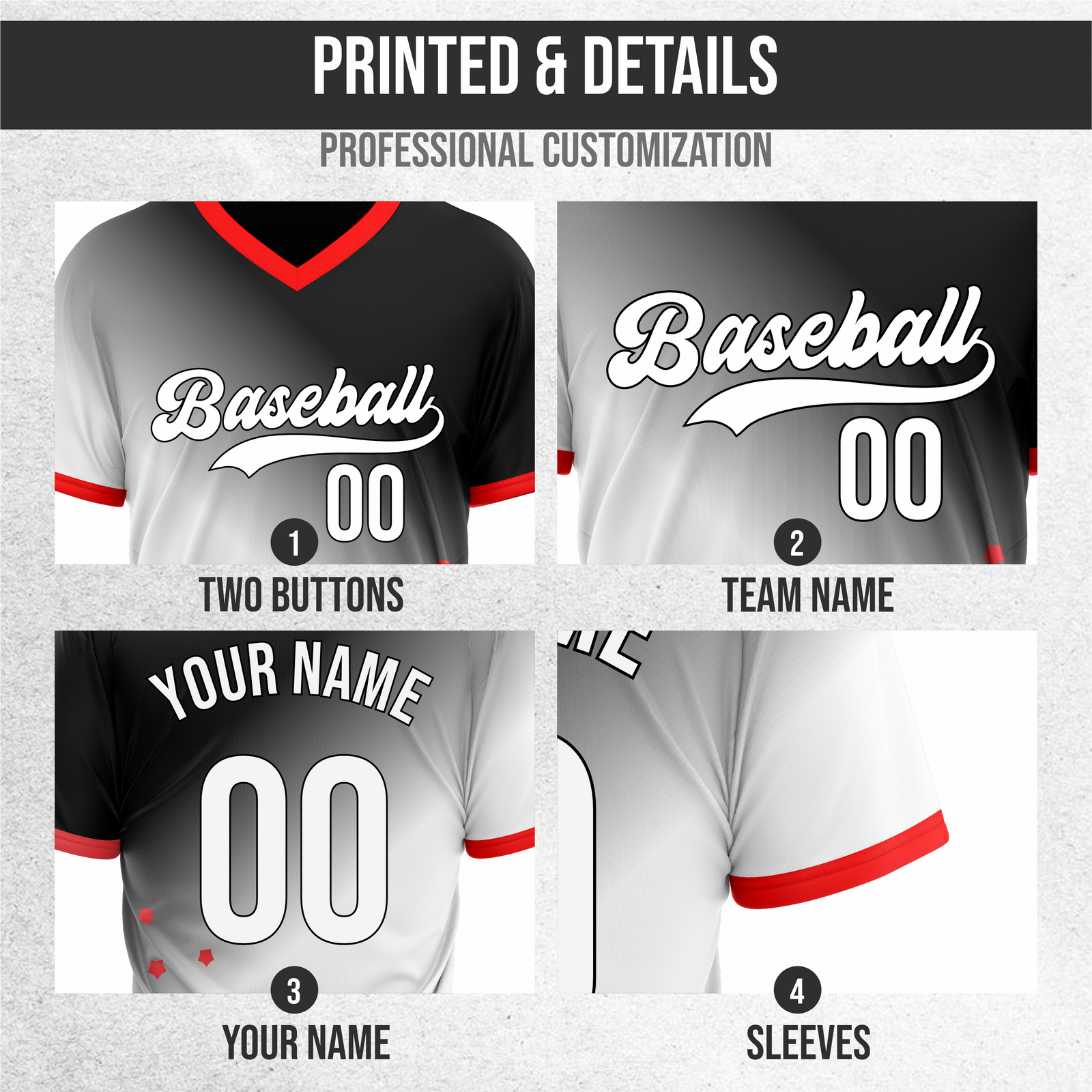 Custom Twilight Stars Baseball White Sports Jersey Personalized Uniform with Name & Number