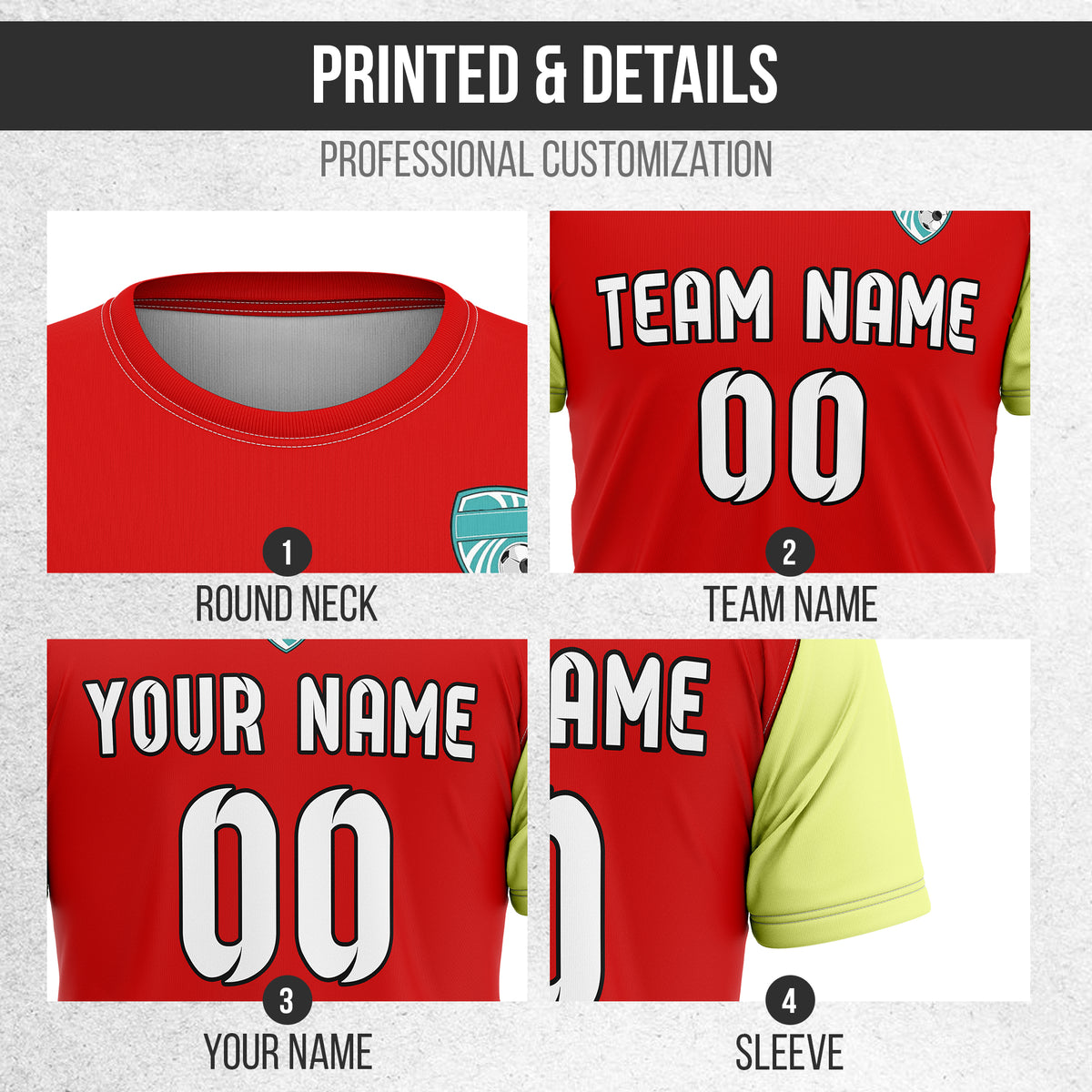 Custom BaseLine Stripe Red Soccer sport Tops Jersey