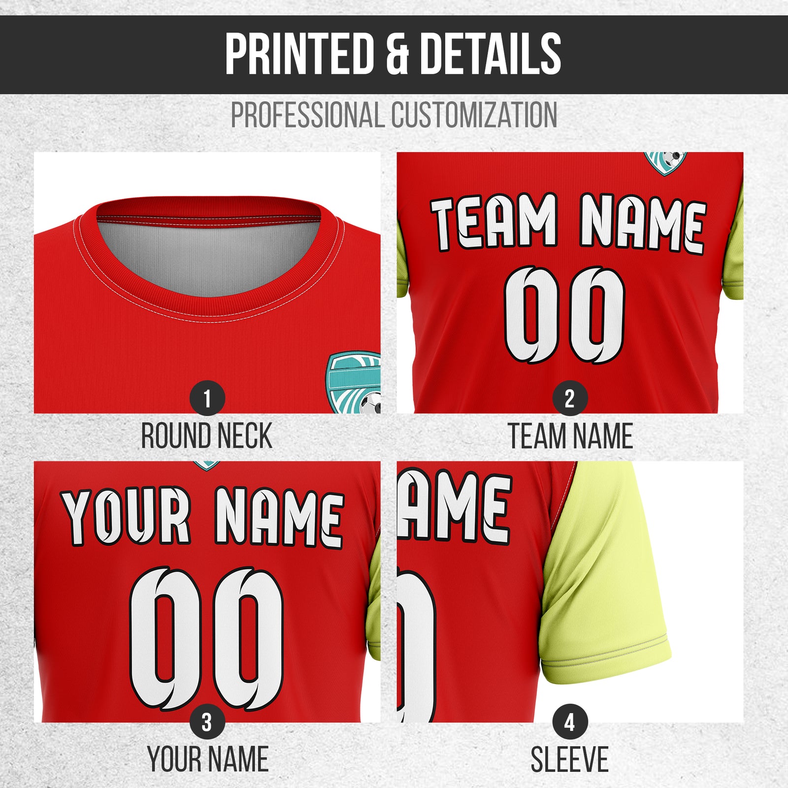 Custom BaseLine Stripe Red Soccer sport Tops Jersey