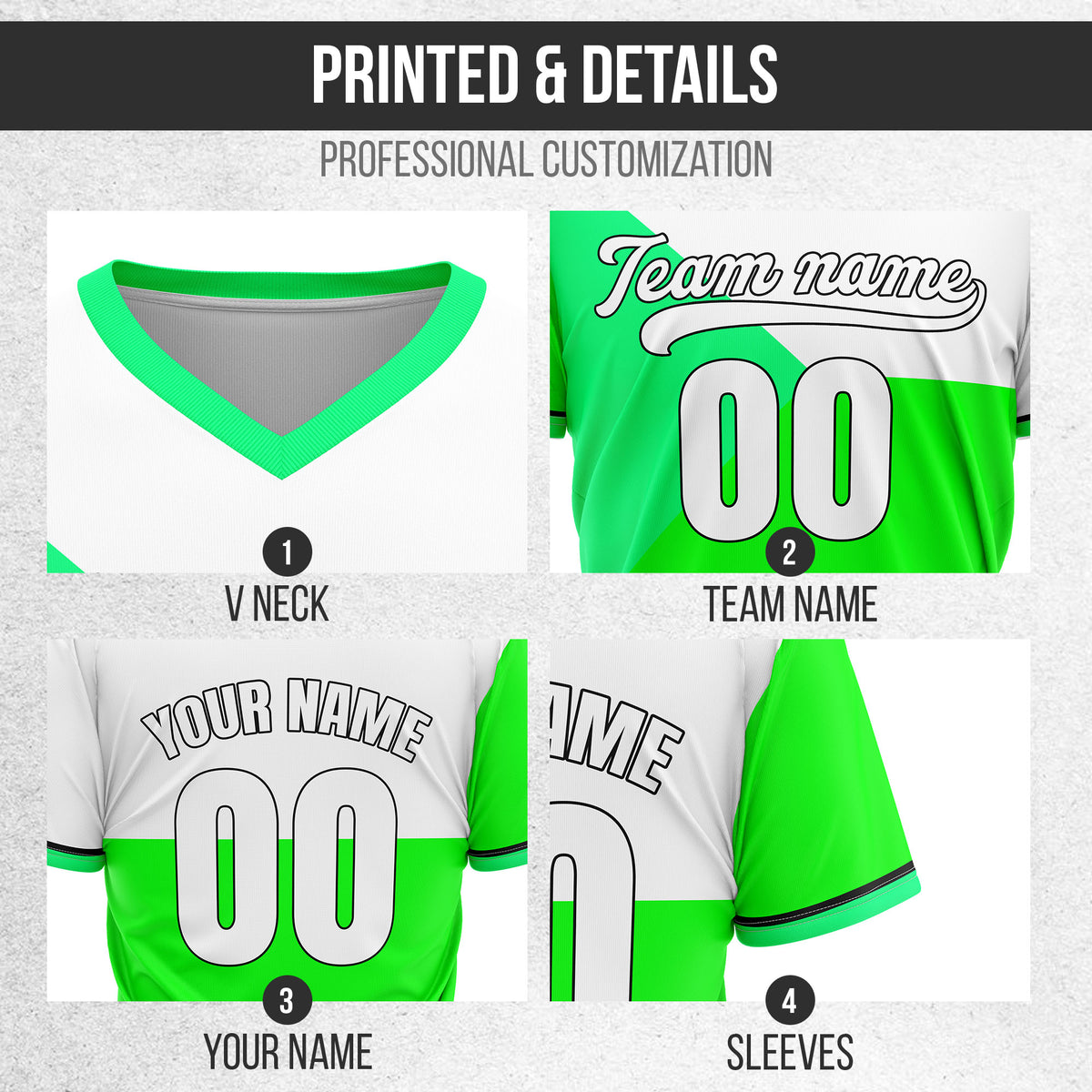 Custom FlexCore Green Baseball Sports Jersey Personalized Uniform with Name & Number