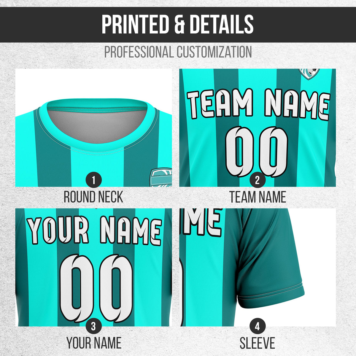 Custom Soccer R Stripes D1 Sports Tops Jersey