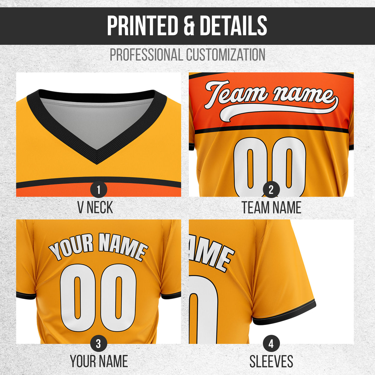 Custom ProEdge Orange Baseball Sports Jersey Personalized Uniform with Name & Number