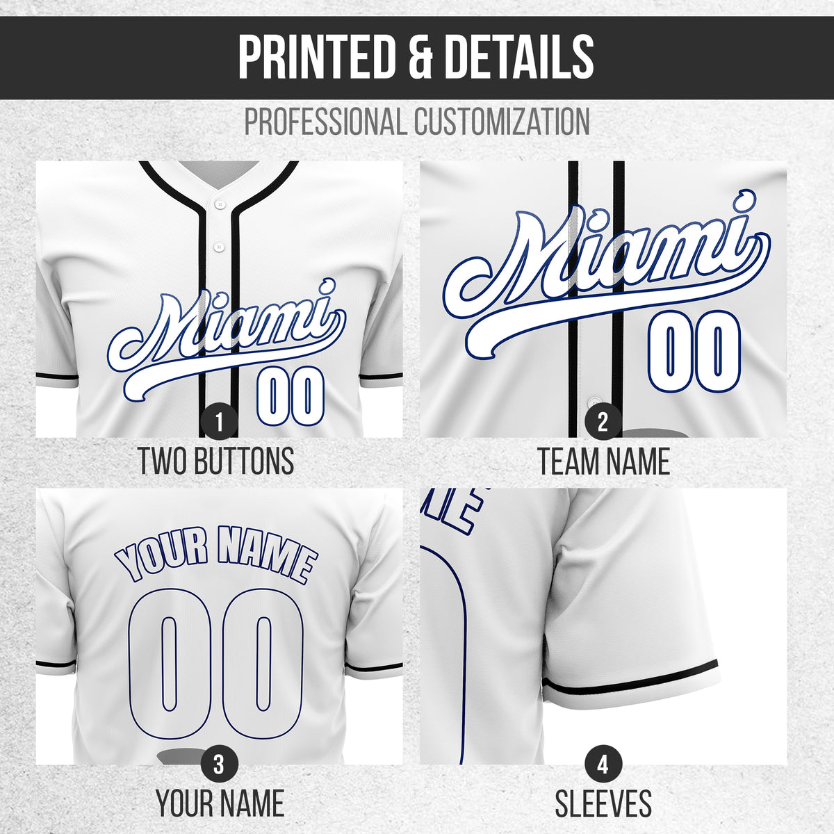 Custom City Tide White Baseball Sports Jersey Personalized Uniform with Name & Number