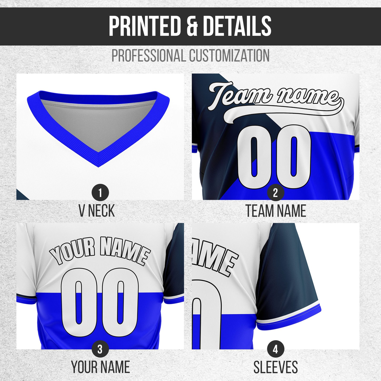 Custom FlexCore Blue Baseball Sports Jersey Personalized Uniform with Name & Number