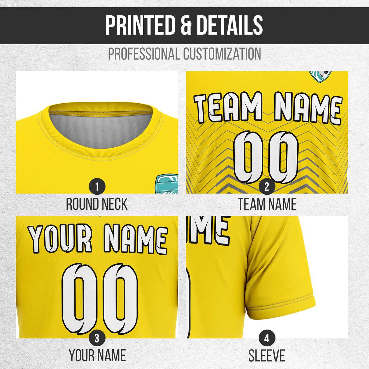 Custom Apex Strike R Side Pattern Yellow Soccer sport Tops Jersey