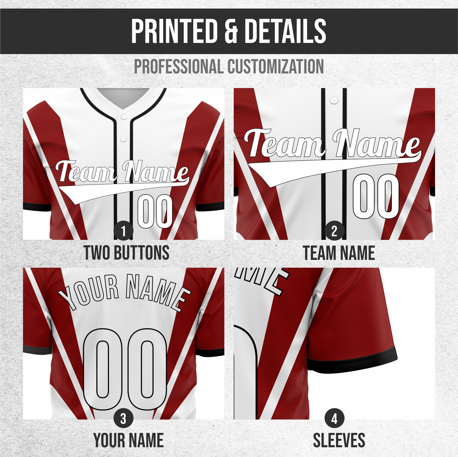 Custom Panel Flow Baseball White Sports Jersey Personalized Uniform with Name & Number