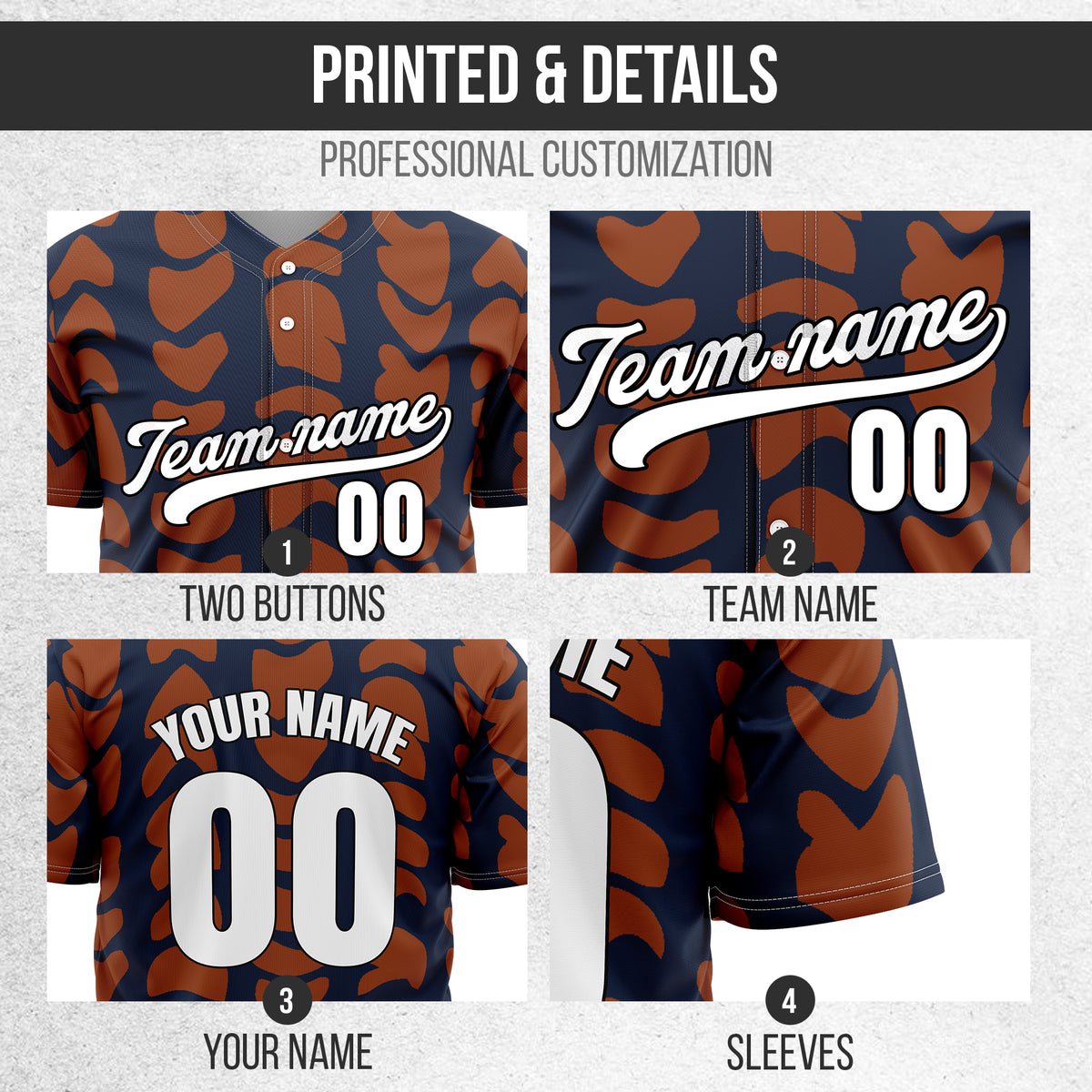 Custom Hawaii Waves Navy Baseball Sports Jersey Personalized Uniform with Name & Number