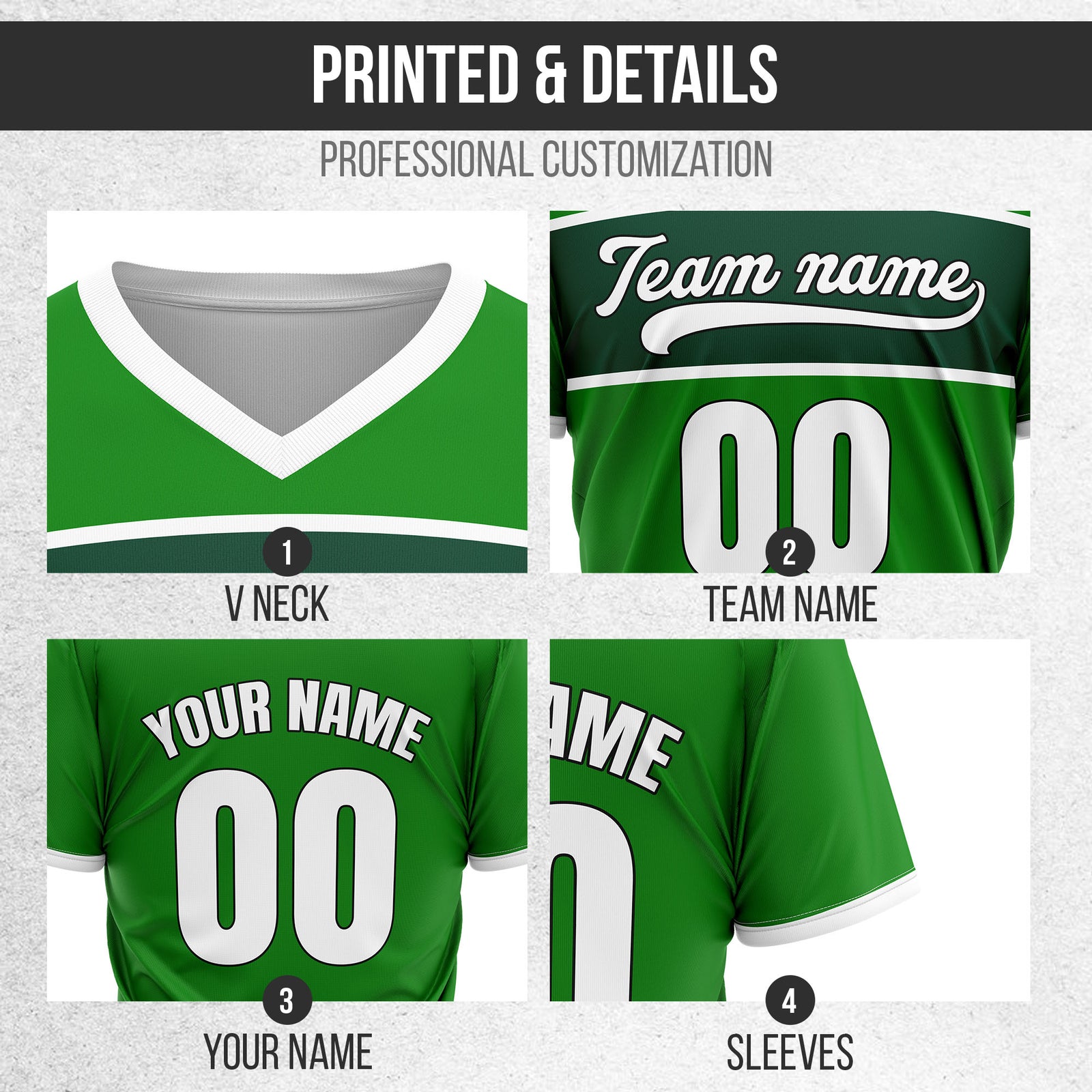 Custom ProEdge Green Baseball Sports Jersey Personalized Uniform with Name & Number