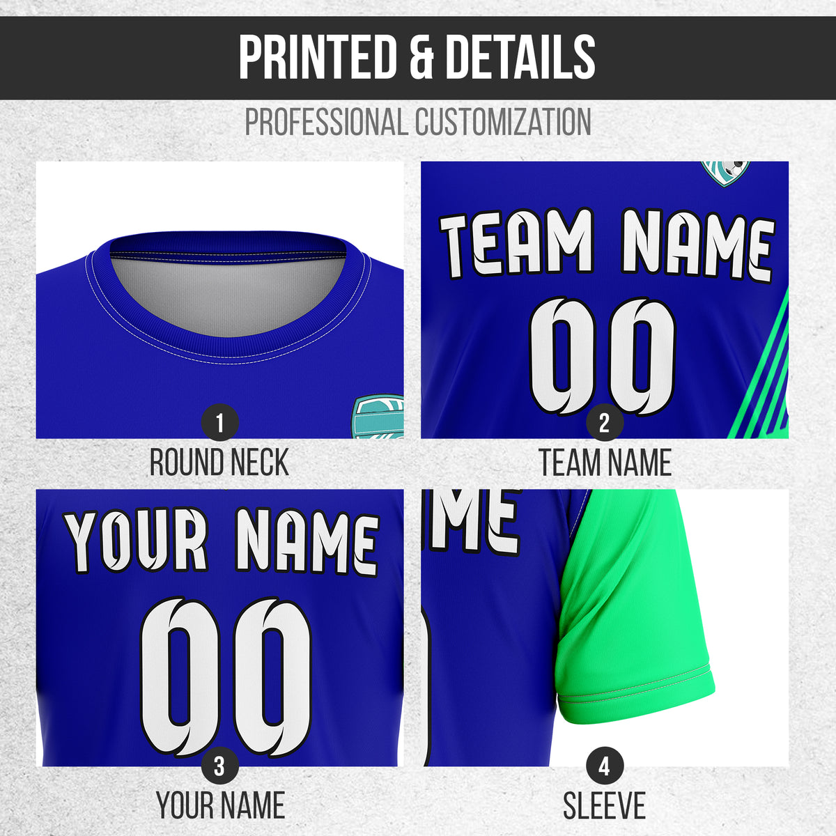 Custom Rapid Line R Side Pattern Soccer Navy sport Tops Jersey